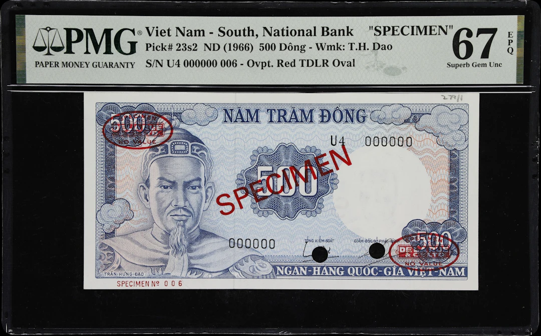 VIETNAM, SOUTH. National Bank of Vietnam. 500 Dong, ND (1966). P-23s2.