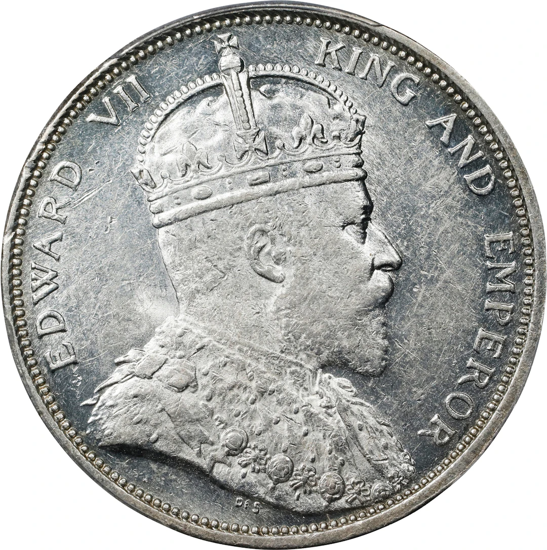 STRAITS SETTLEMENTS. Dollar, 1903-B. Bombay Mint. Edward VII. PCGS MS-61.
