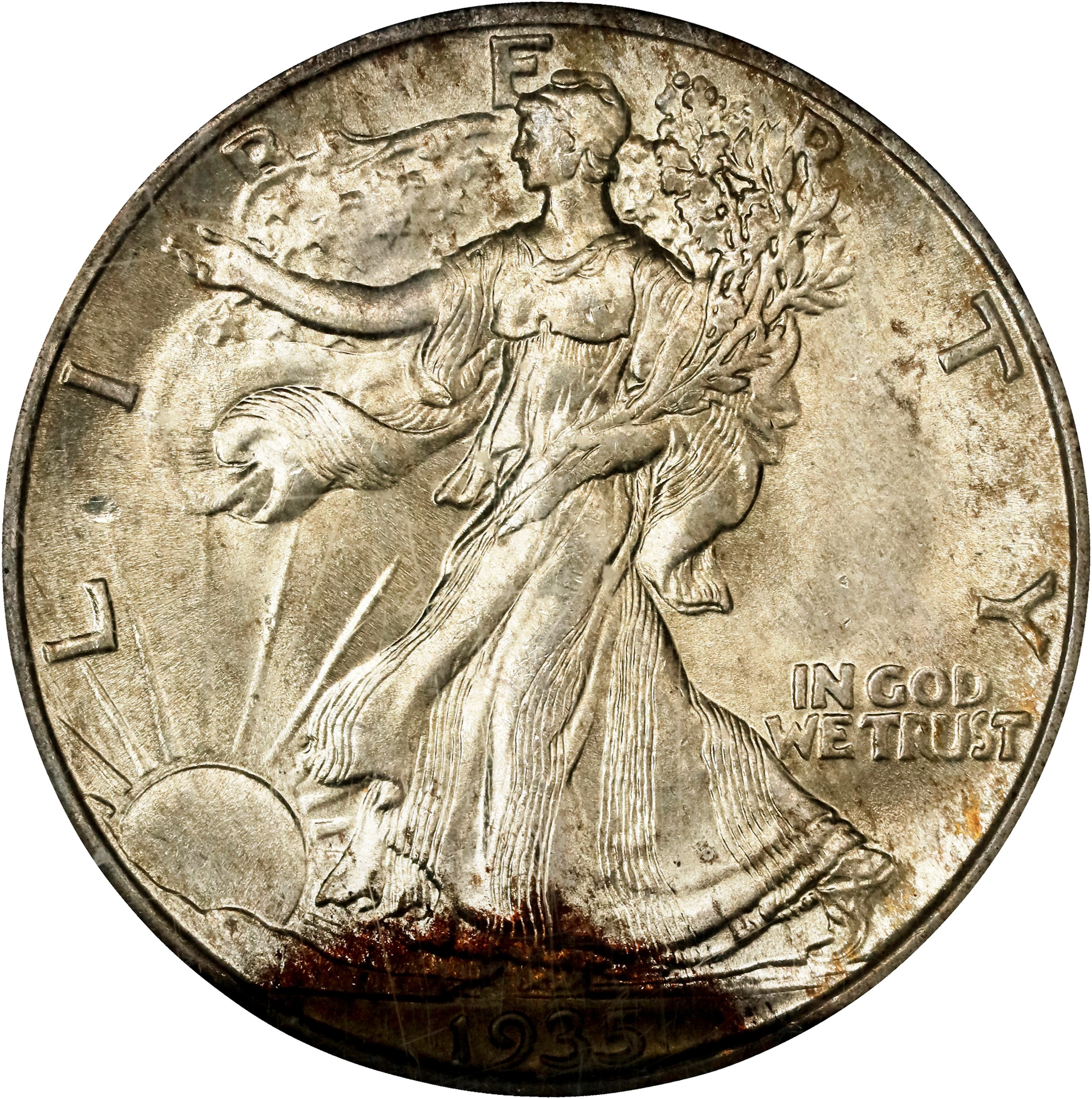 1935 Walking Liberty Half Dollar. MS-66 (PCGS). OGH Generation 3.0.