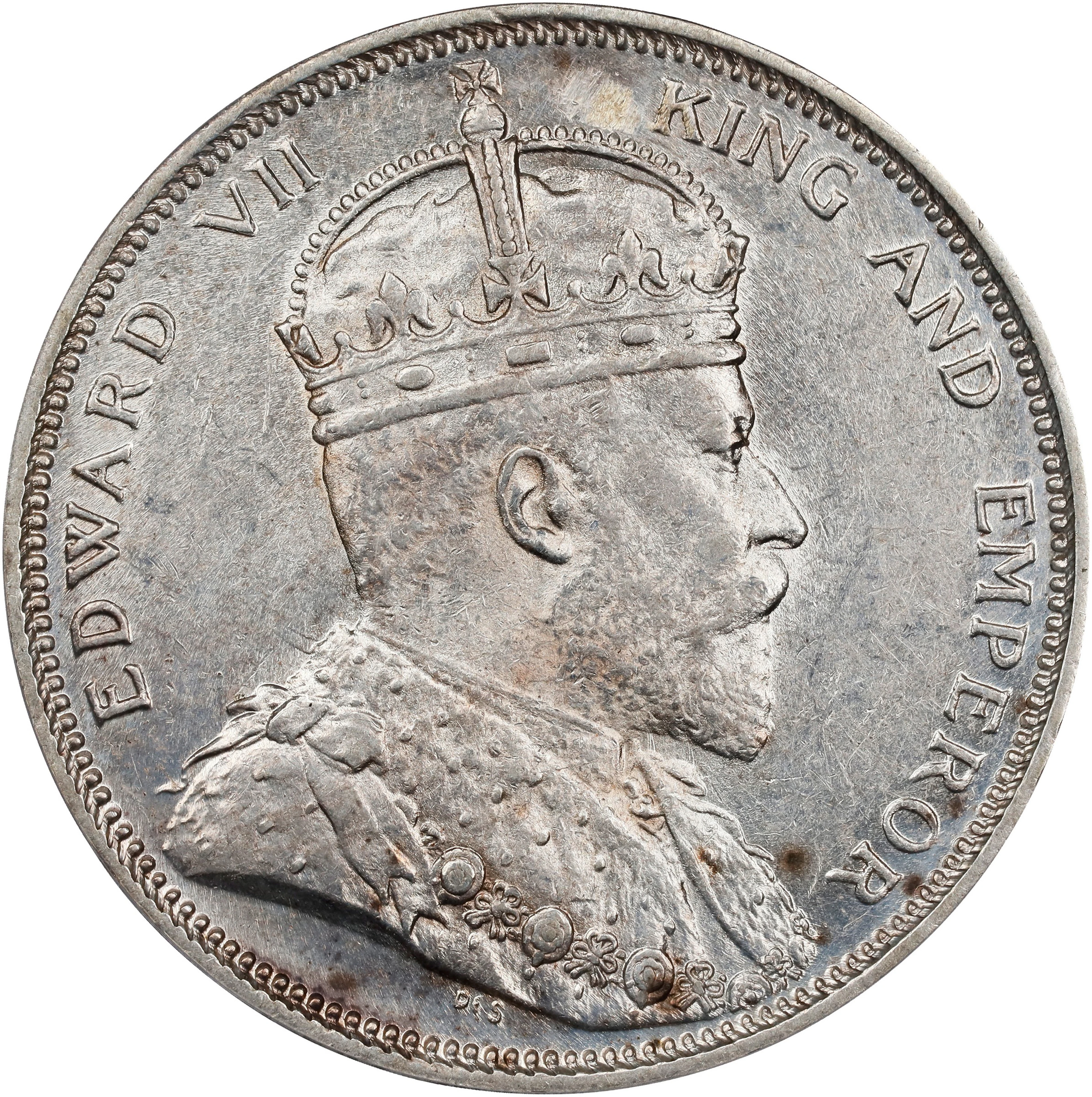 STRAITS SETTLEMENTS. Dollar, 1904-B. Bombay Mint. Edward VII. PCGS AU-55.