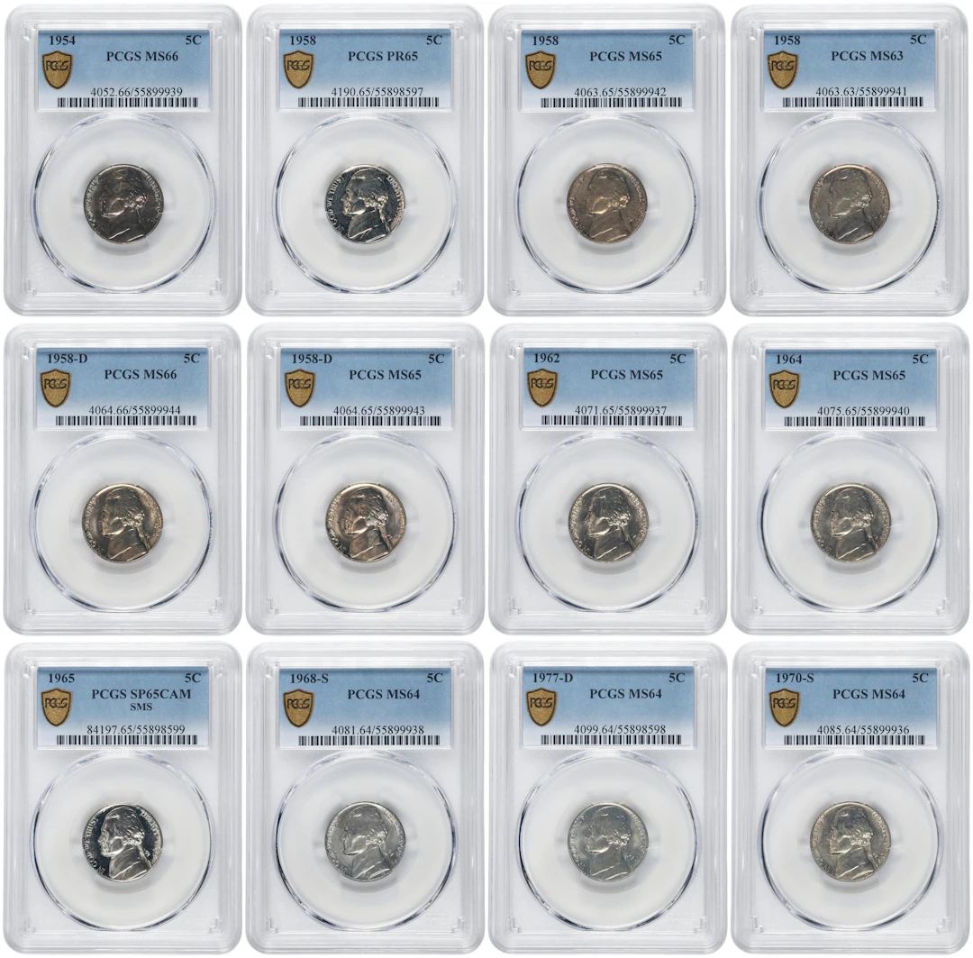 Lot of (11) Jefferson Nickels. (PCGS).