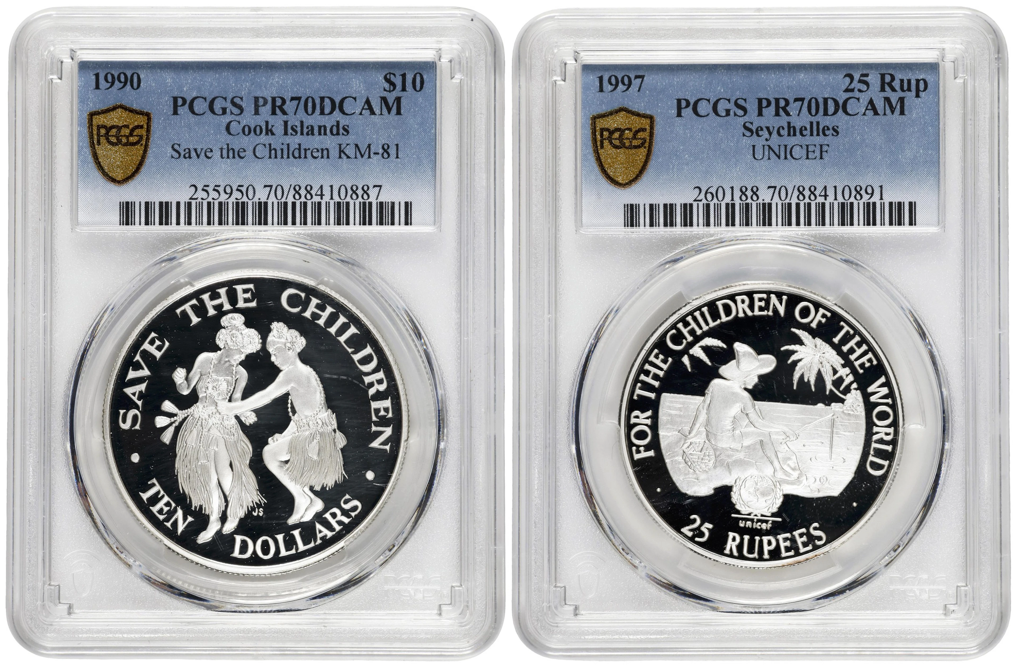 MIXED LOTS. Duo of Silver Denominations (2 Pieces), 1990 & 1997. Both