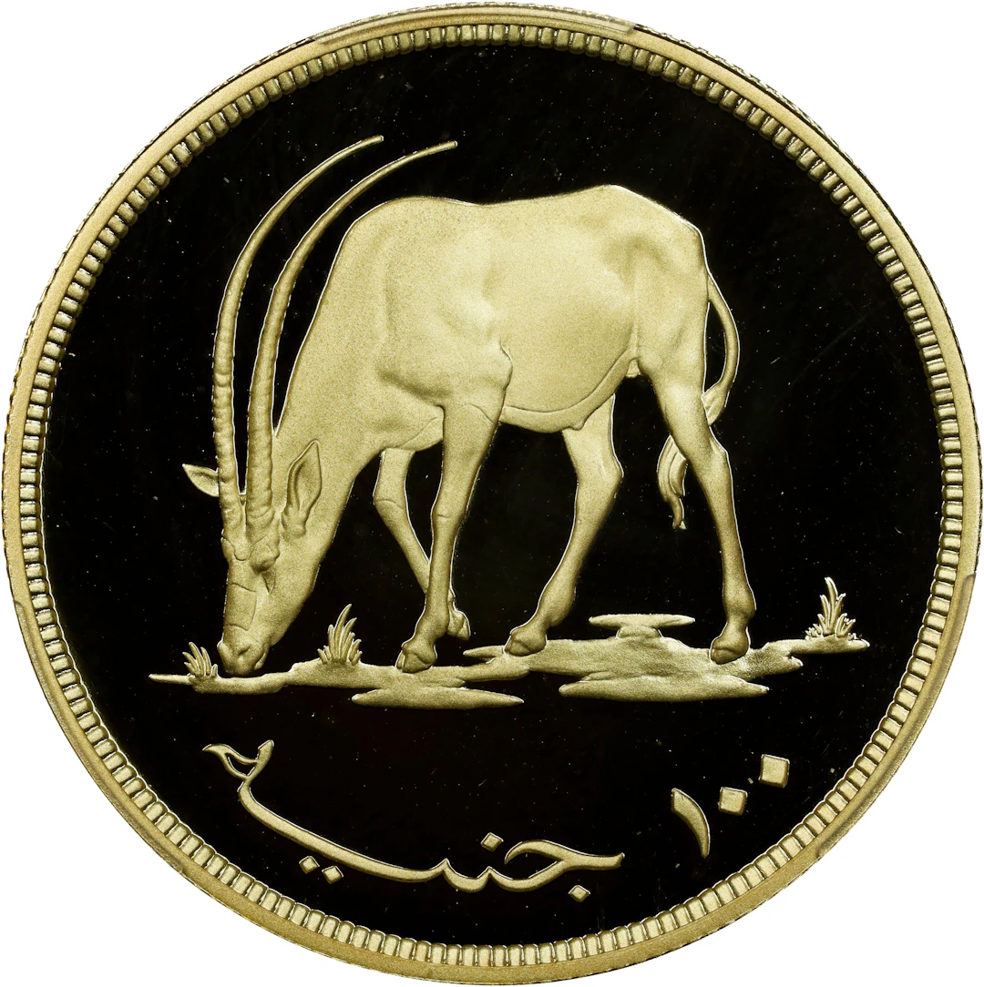 SUDAN. 100 Pounds, AH 1396/1976. Llantrisant Mint. PCGS PROOF-69 Deep Cameo.