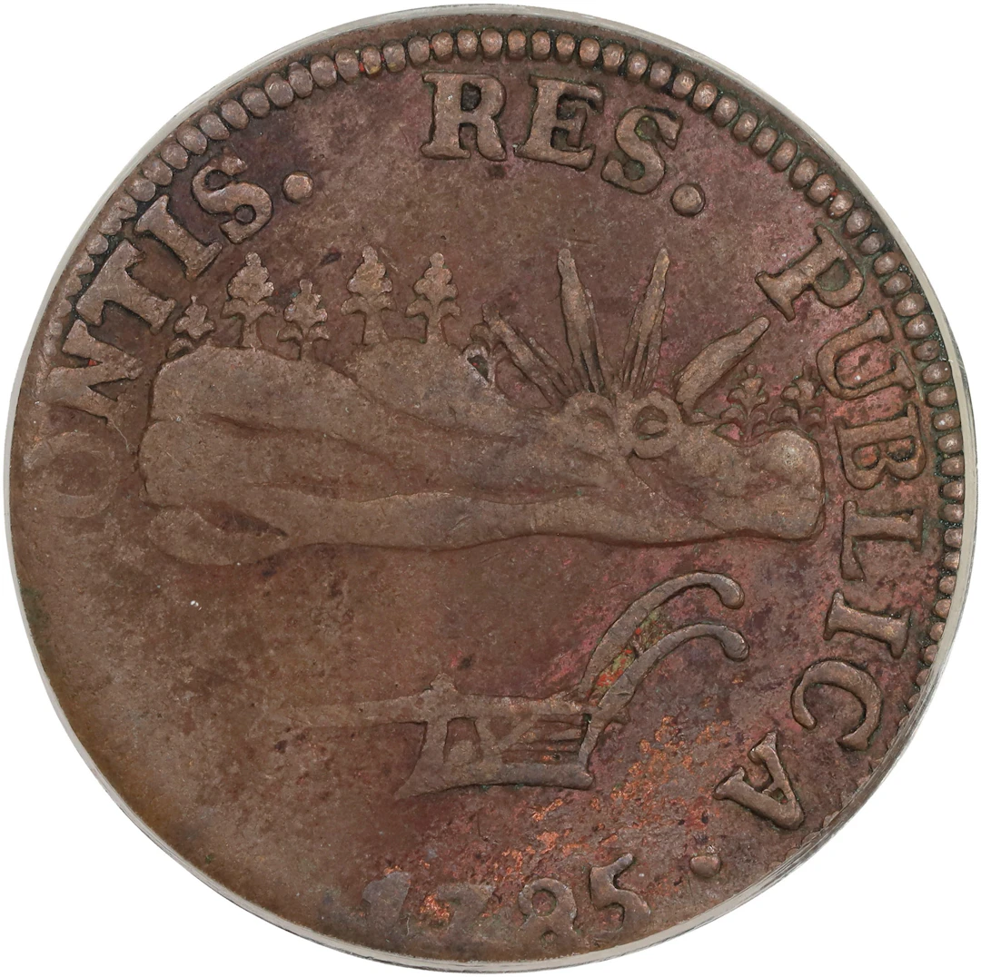 1785 Vermont Copper. Landscape. RR-4, Bressett 3-C, W-2015. Rarity-4.