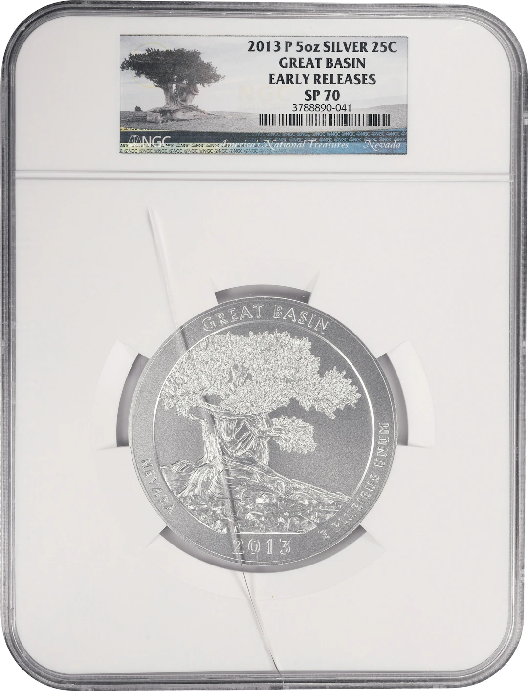 (5 oz, 155.52 g ASW). 2013-P Great Basin America the Beautiful 5 oz