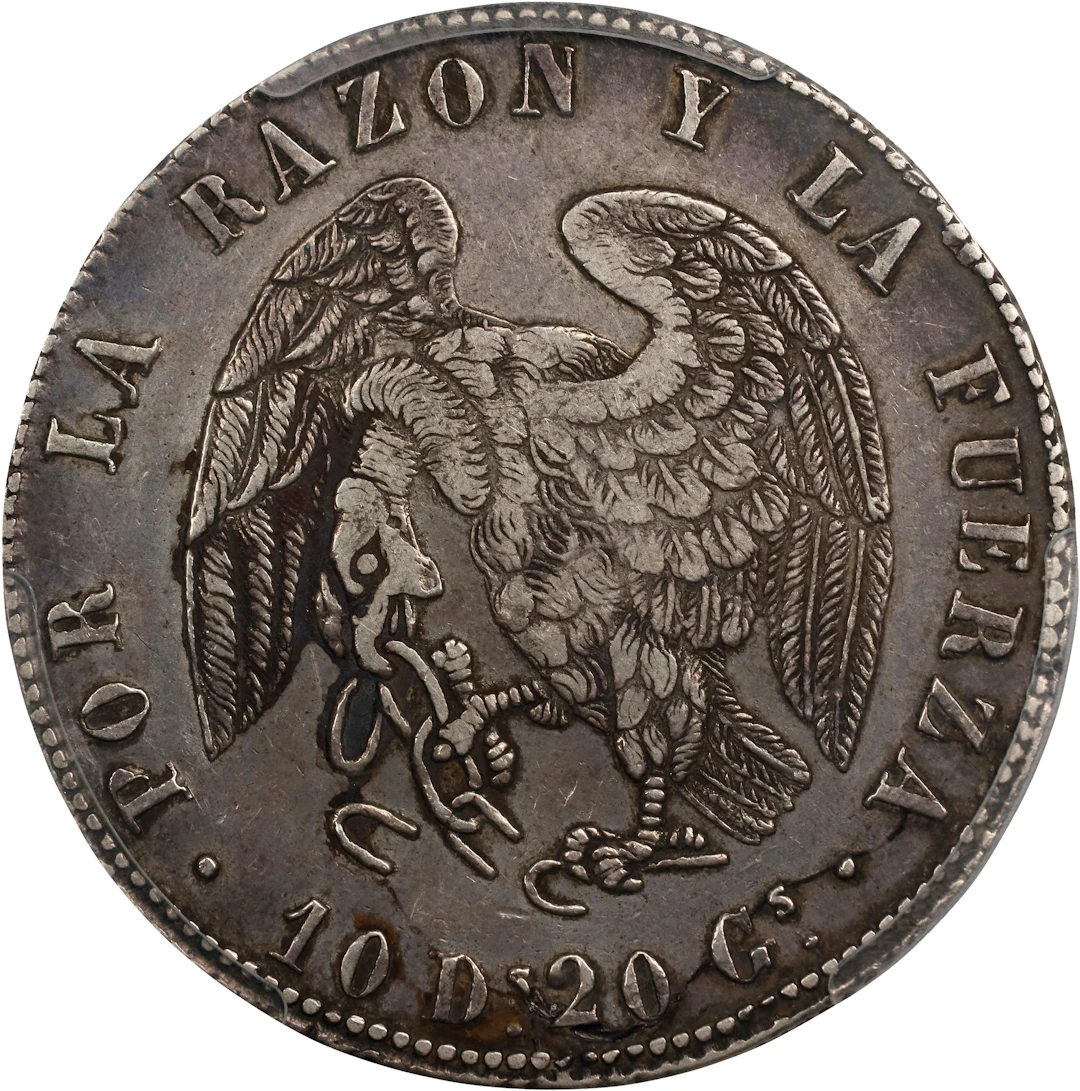CHILE. 8 Reales, 1839-So IJ. Santiago Mint. PCGS Genuine--Tooled, EF Details.