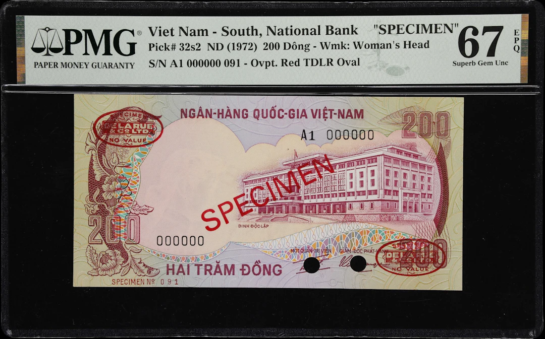 VIETNAM, SOUTH. National Bank of Vietnam. 200 Dong, ND (1972). P-32s2.