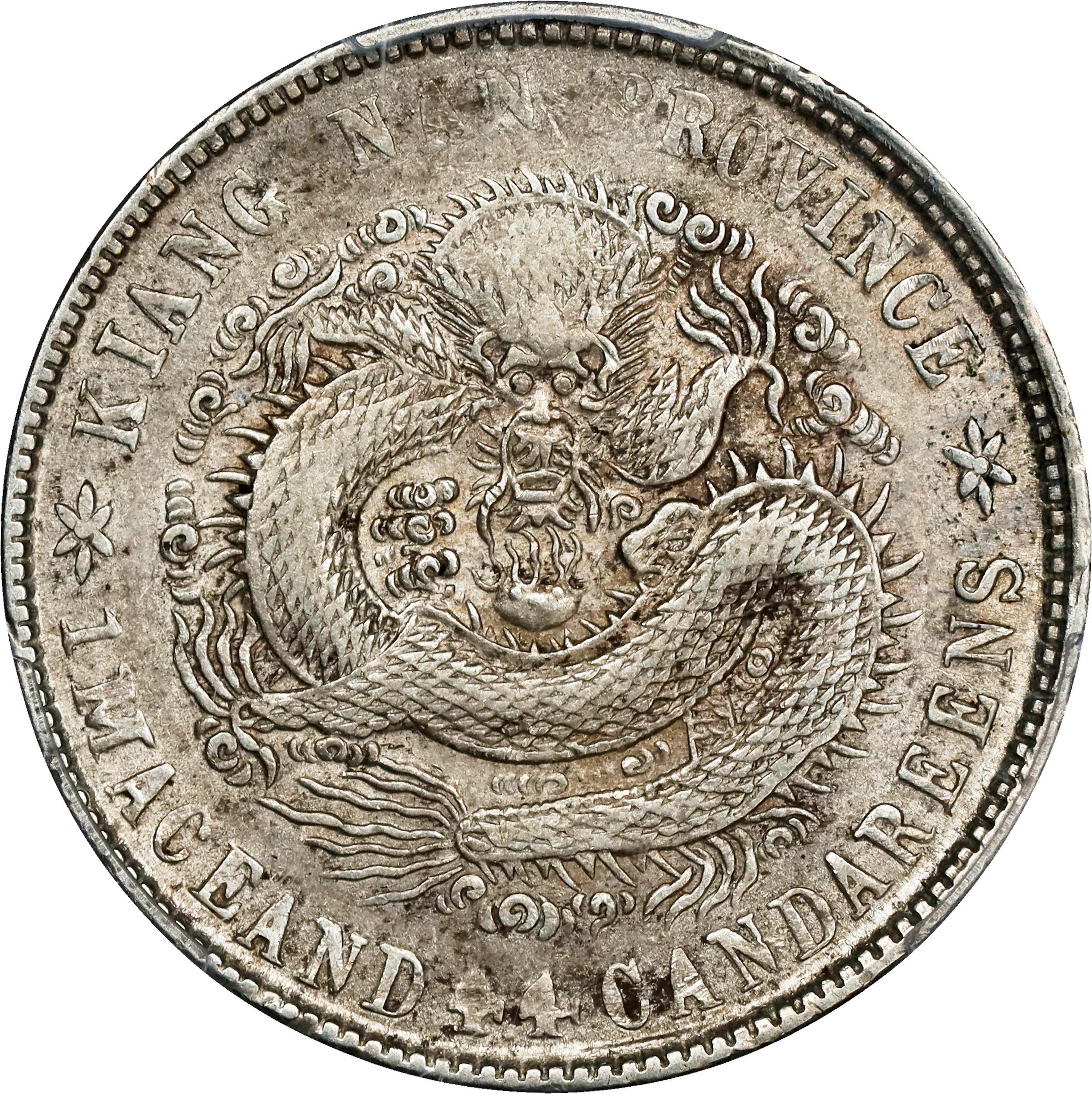 CHINA. Kiangnan. 1 Mace 4.4 Candareens (20 Cents), CD (1904)-HAH TH.
