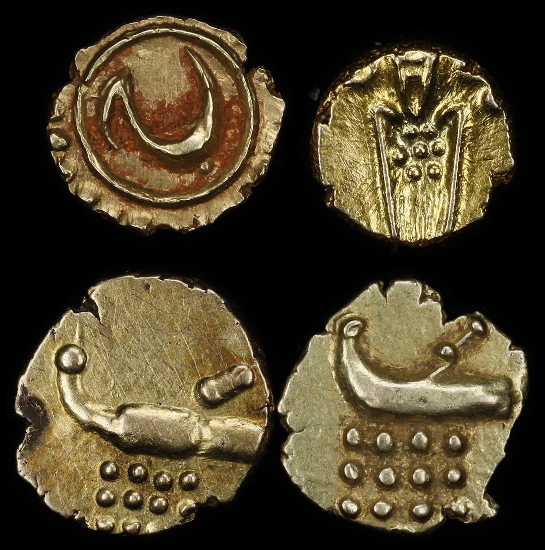 INDIA. Quartet of Fanams (4 Pieces), ND (ca. 19th Century). Average