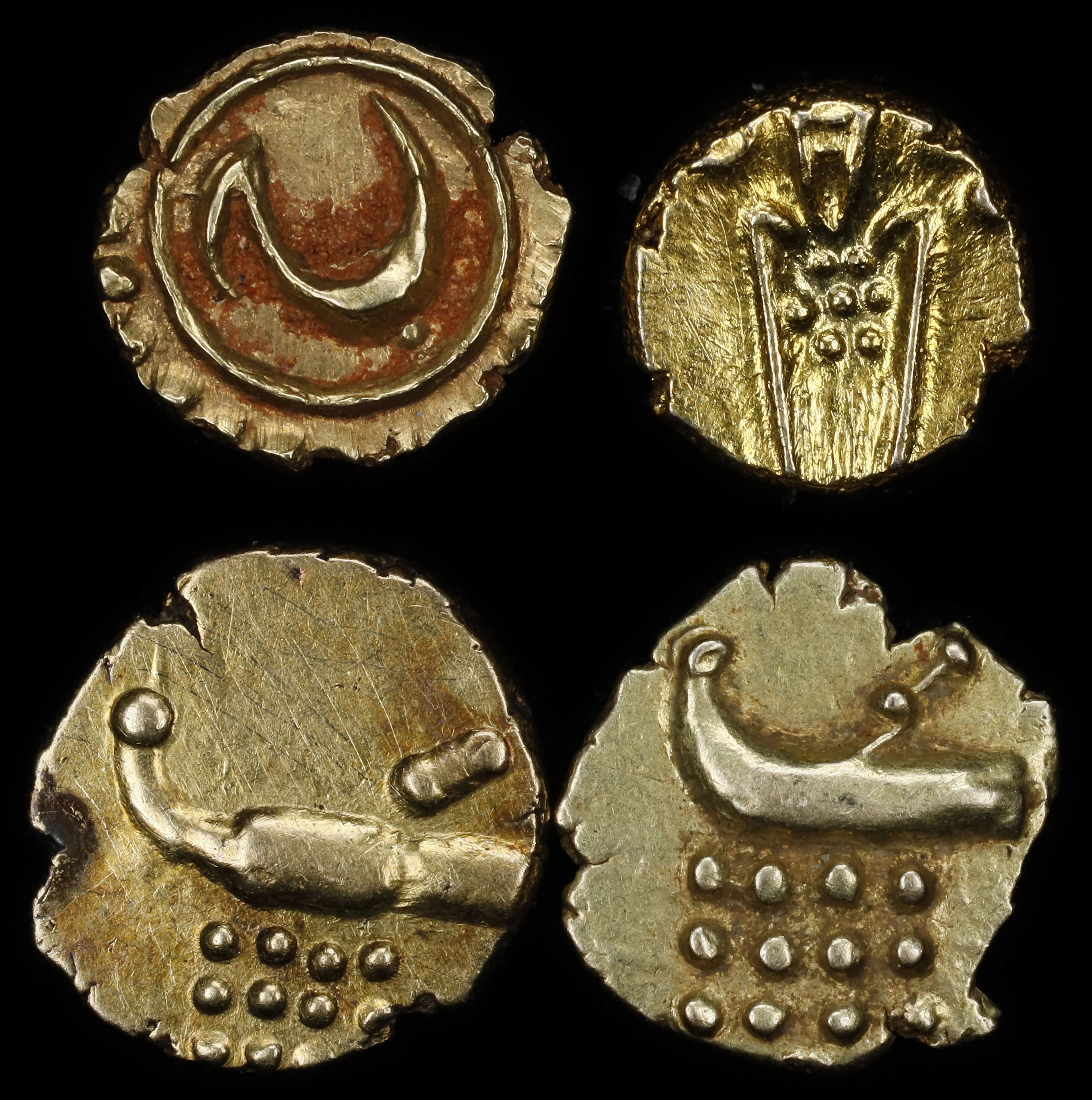 INDIA. Quartet of Fanams (4 Pieces), ND (ca. 19th Century). Average