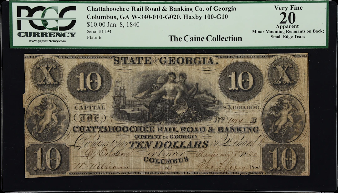 Columbus, Georgia. Chattahoochee Rail Road & Banking Company of Georgia.