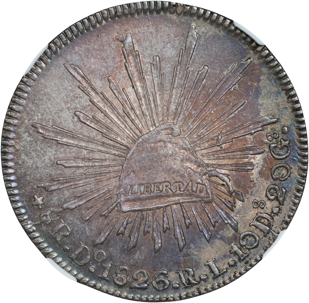 MEXICO. 8 Reales, 1826-Do RL. Durango Mint. NGC Unc Details--Spot Removed.