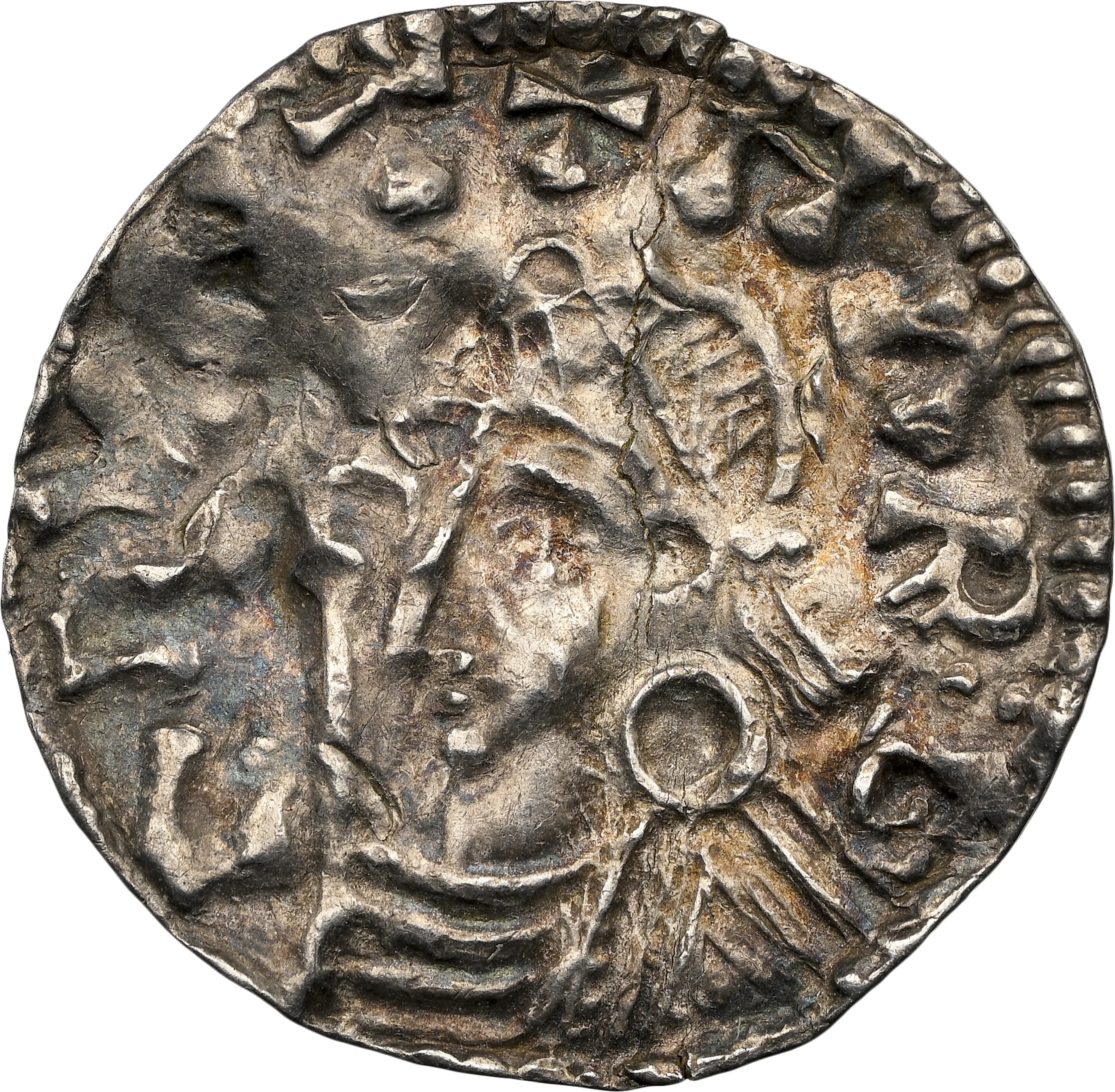 DENMARK. Penny, ND (1035-42). Lund Mint. NGC Unc Details--Peck Marked.