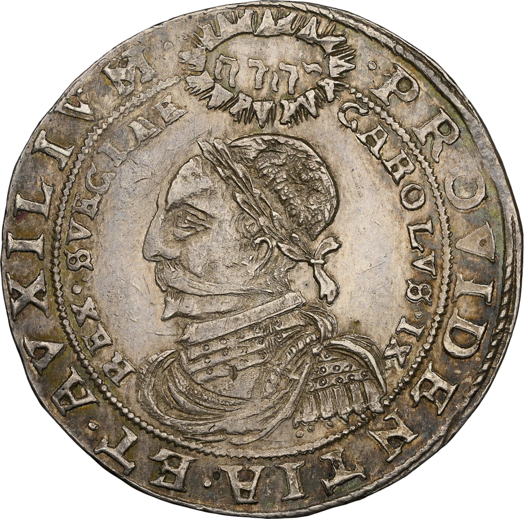 SWEDEN. 1/2 Daler Largesse, 1607. Stockholm Mint. Karl IX. NGC AU