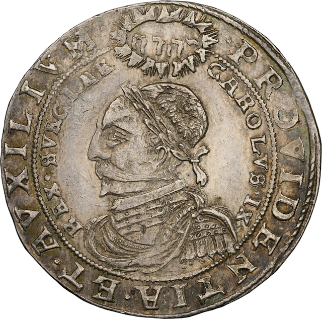 SWEDEN. 1/2 Daler Largesse, 1607. Stockholm Mint. Karl IX. NGC AU