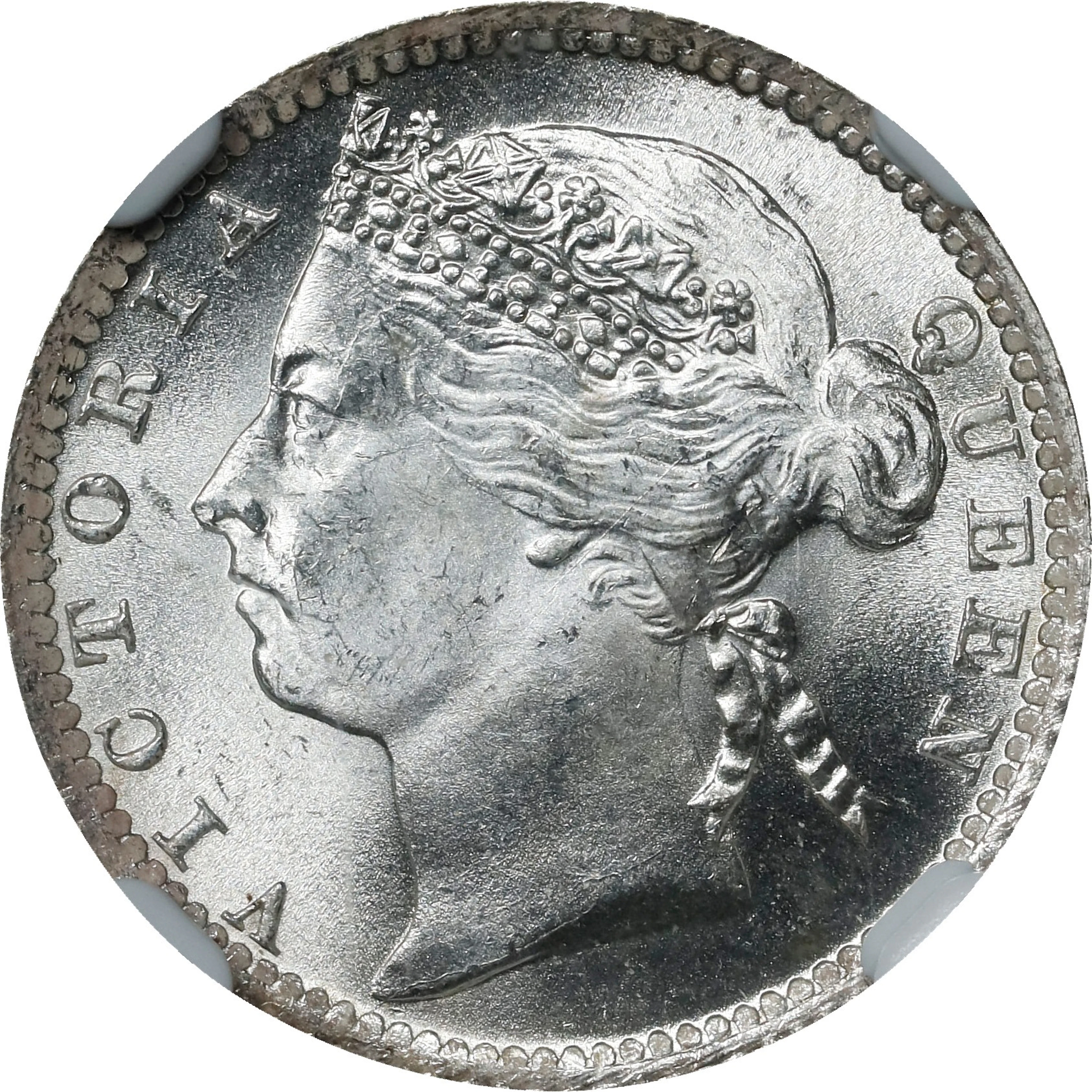 STRAITS SETTLEMENTS. 10 Cents, 1899. London Mint. Victoria. NGC MS-65.