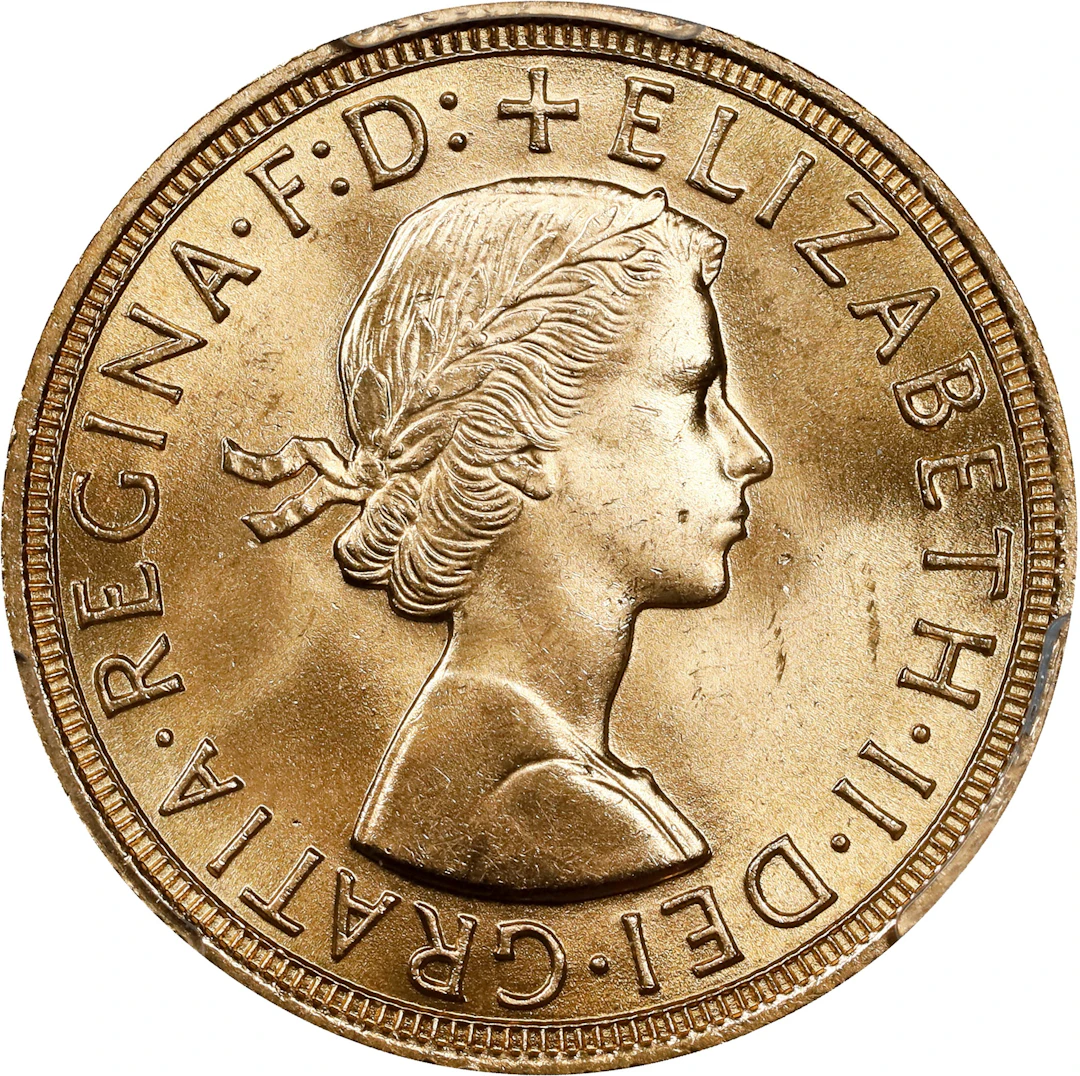 GREAT BRITAIN. Sovereign, 1959. London Mint. Elizabeth II. PCGS MS-65.