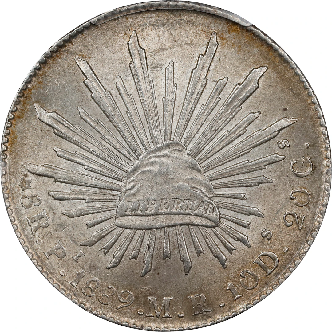 MEXICO. 8 Reales, 1889-Pi MR. San Luis Potosi Mint. PCGS MS-63.