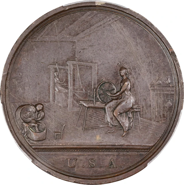 1798 Washington Seasons Medal. The Home. Late Reverse Die State. Musante