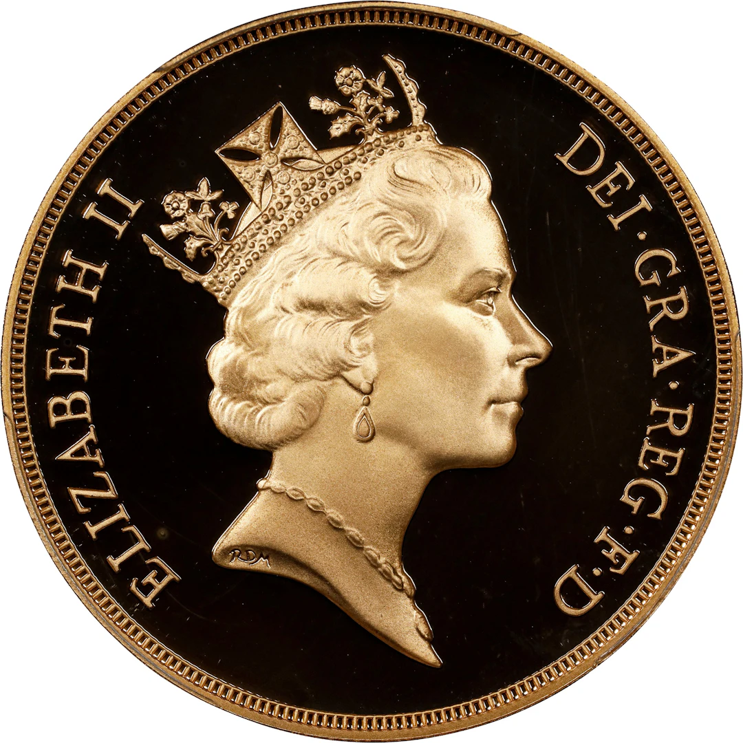 GREAT BRITAIN. 5 Pounds, 1996. Llantrisant Mint. Elizabeth II. PCGS