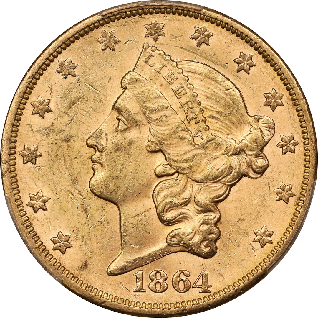 1864-S Liberty Head Double Eagle. MS-62 (PCGS). CAC. CMQ.
