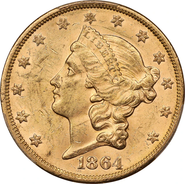 1864-S Liberty Head Double Eagle. MS-62 (PCGS). CAC. CMQ.