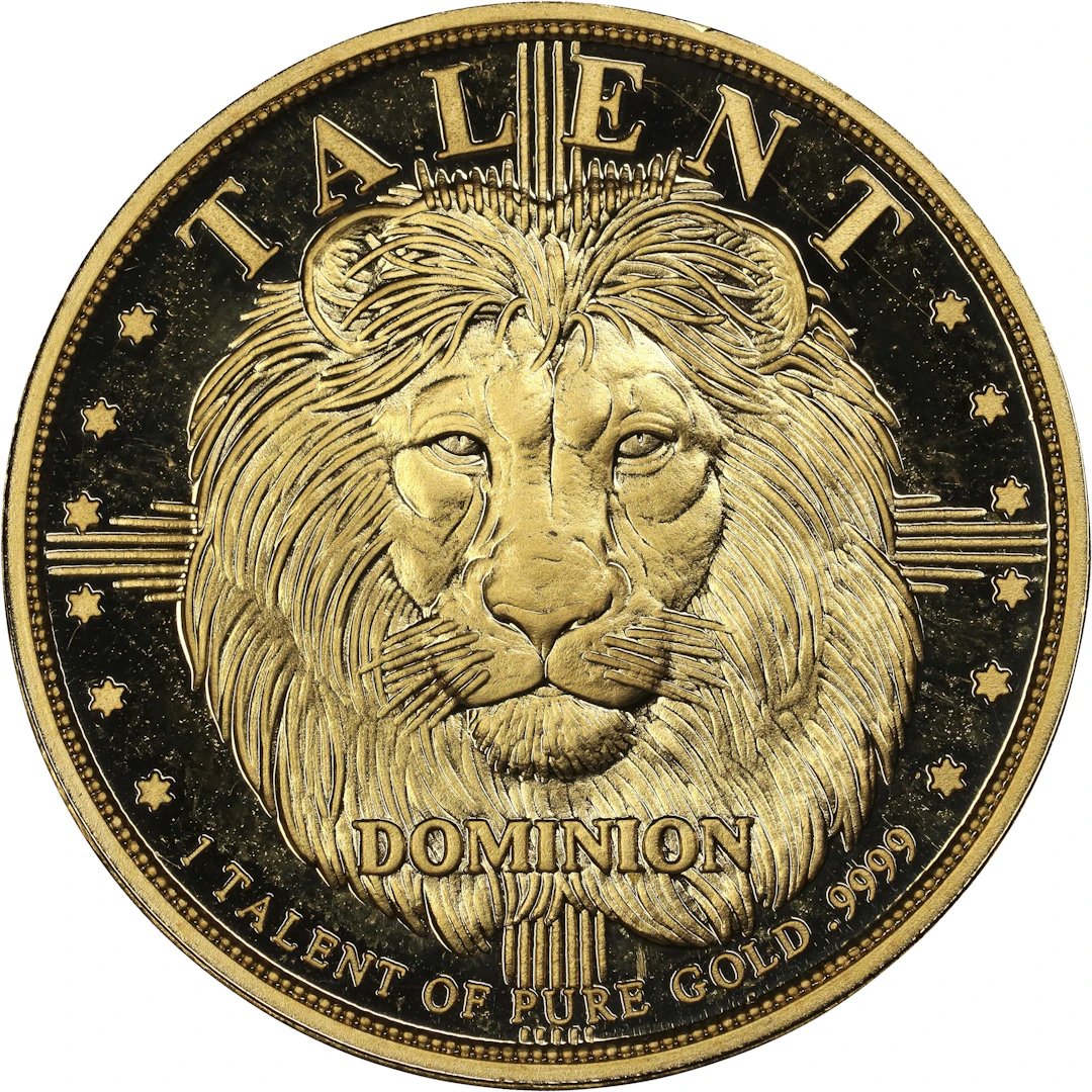 (1 oz, 31.104 g AGW). Talent 1 oz Gold Round.