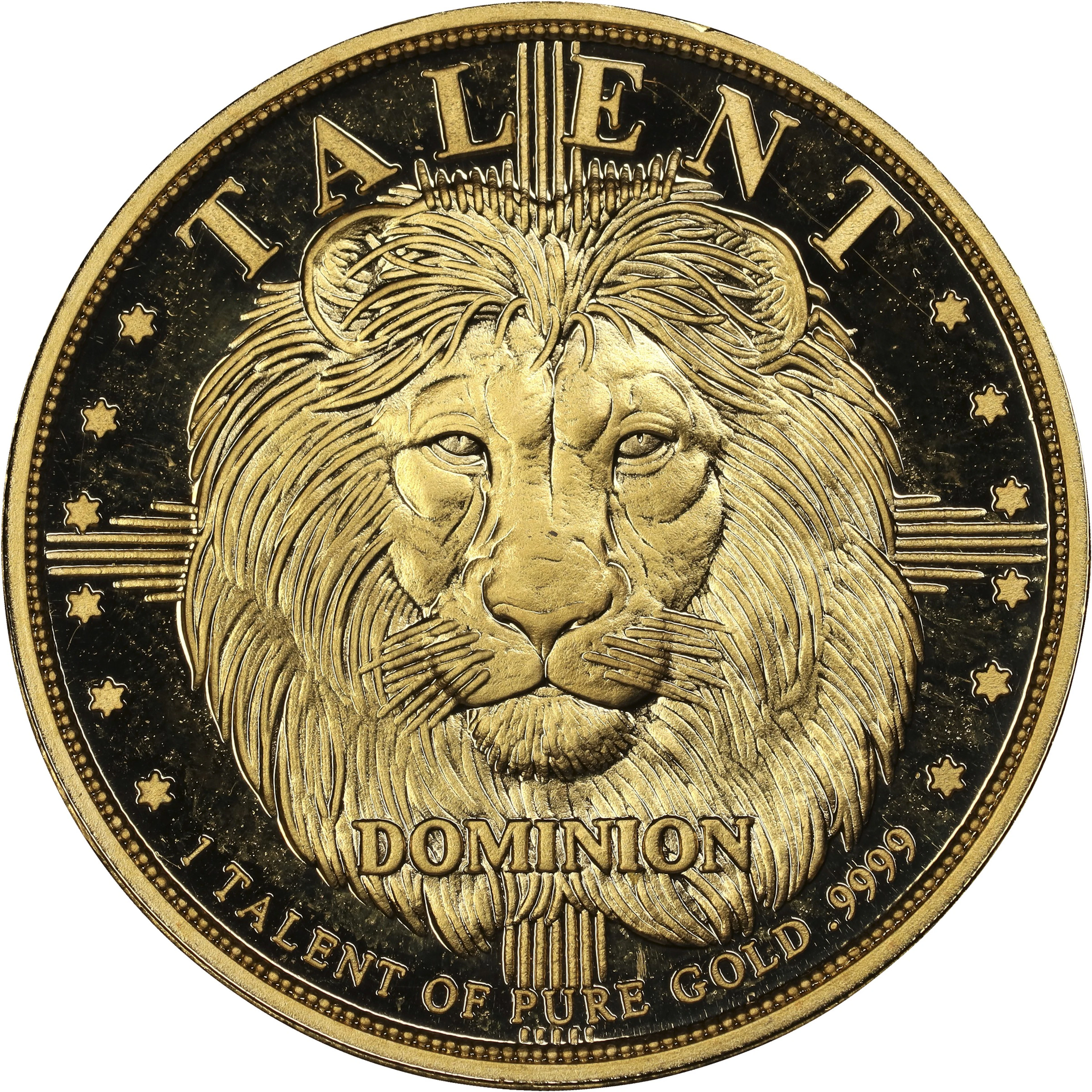 (1 oz, 31.104 g AGW). Talent 1 oz Gold Round.