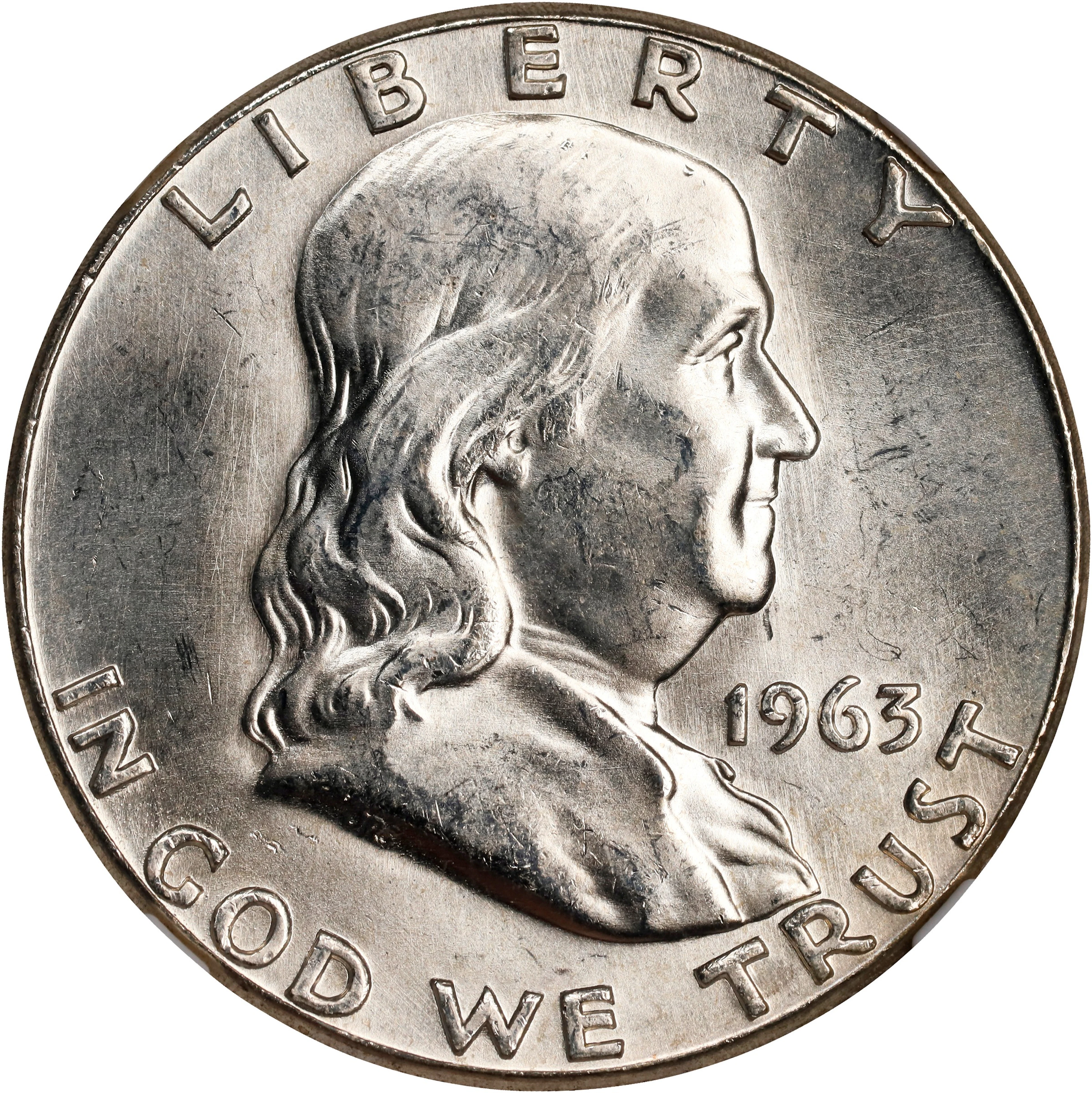 1963 Franklin Half Dollar. MS-64 FBL (NGC). CAC.