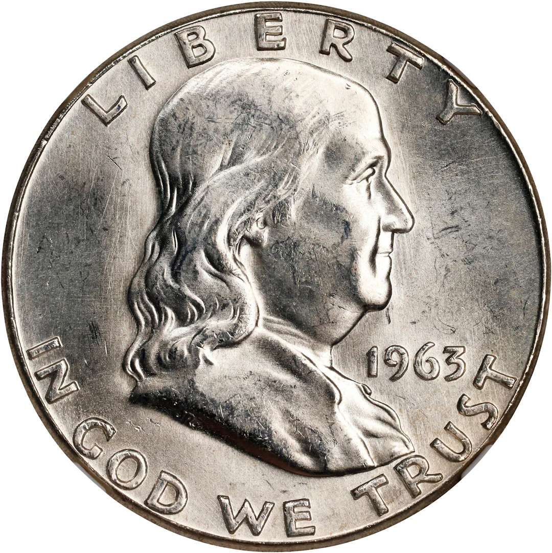 1963 Franklin Half Dollar. MS-64 FBL (NGC). CAC.