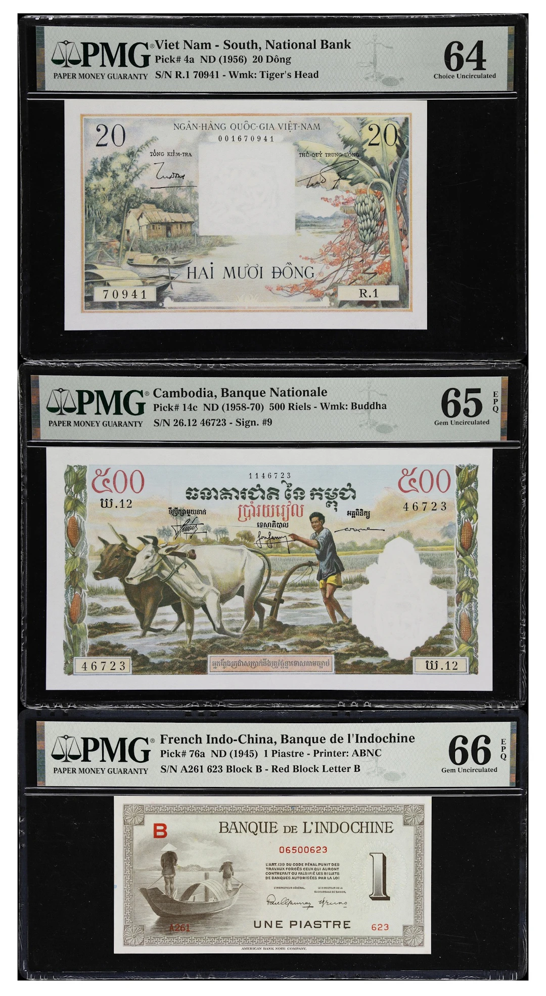 MIXED LOTS. Lot of (3). Cambodia, French Indo-China, & South Vietnam.