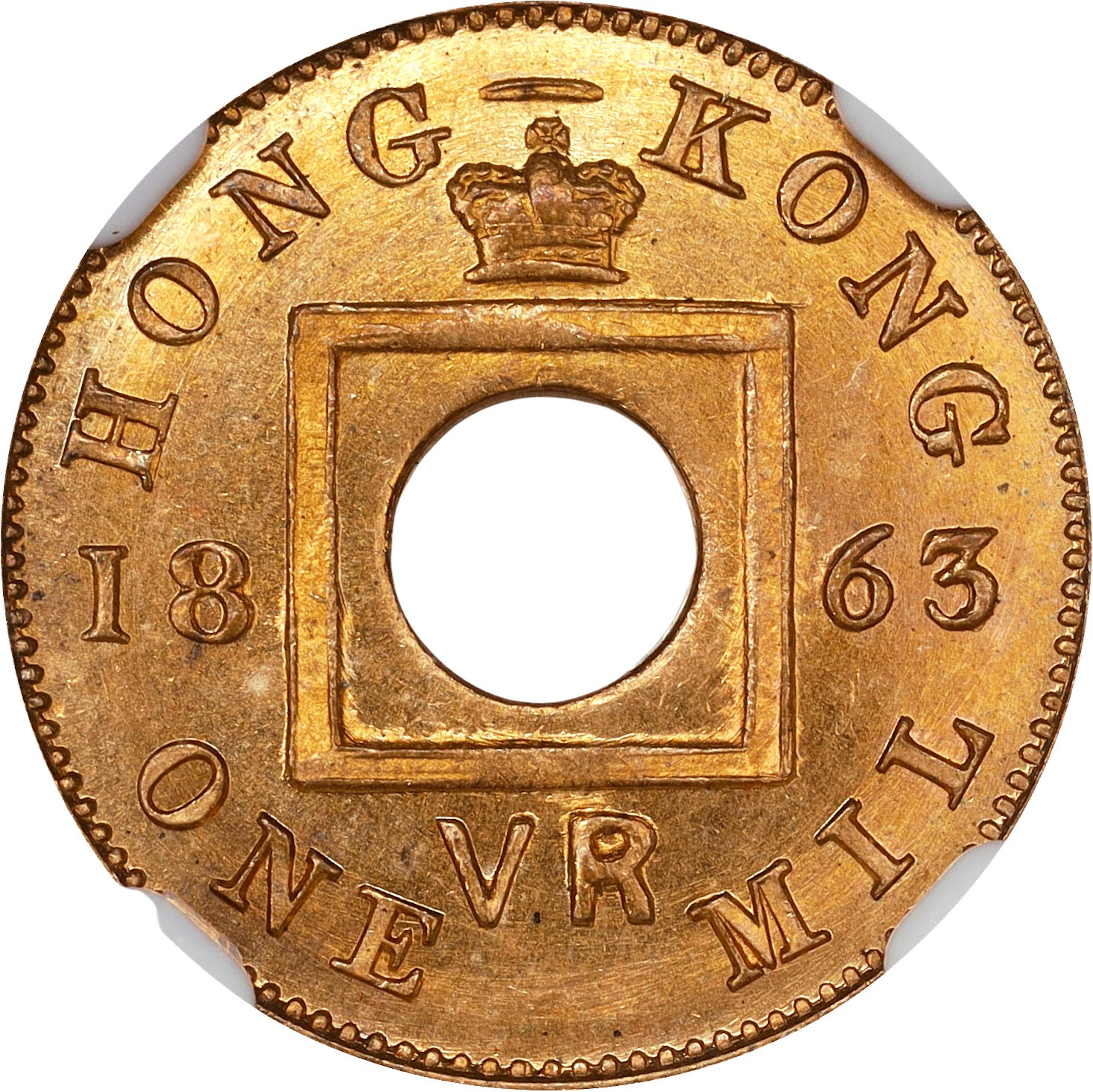 HONG KONG (SAR). Mil, 1863. London or Birmingham (Heaton) Mint. Victoria.