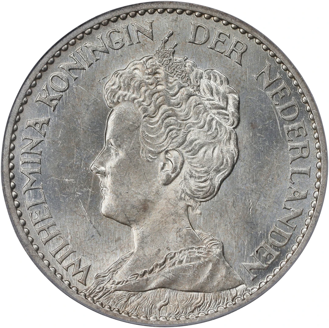 NETHERLANDS. Gulden, 1912. Utrecht Mint. Wilhelmina I. PCGS MS-63.