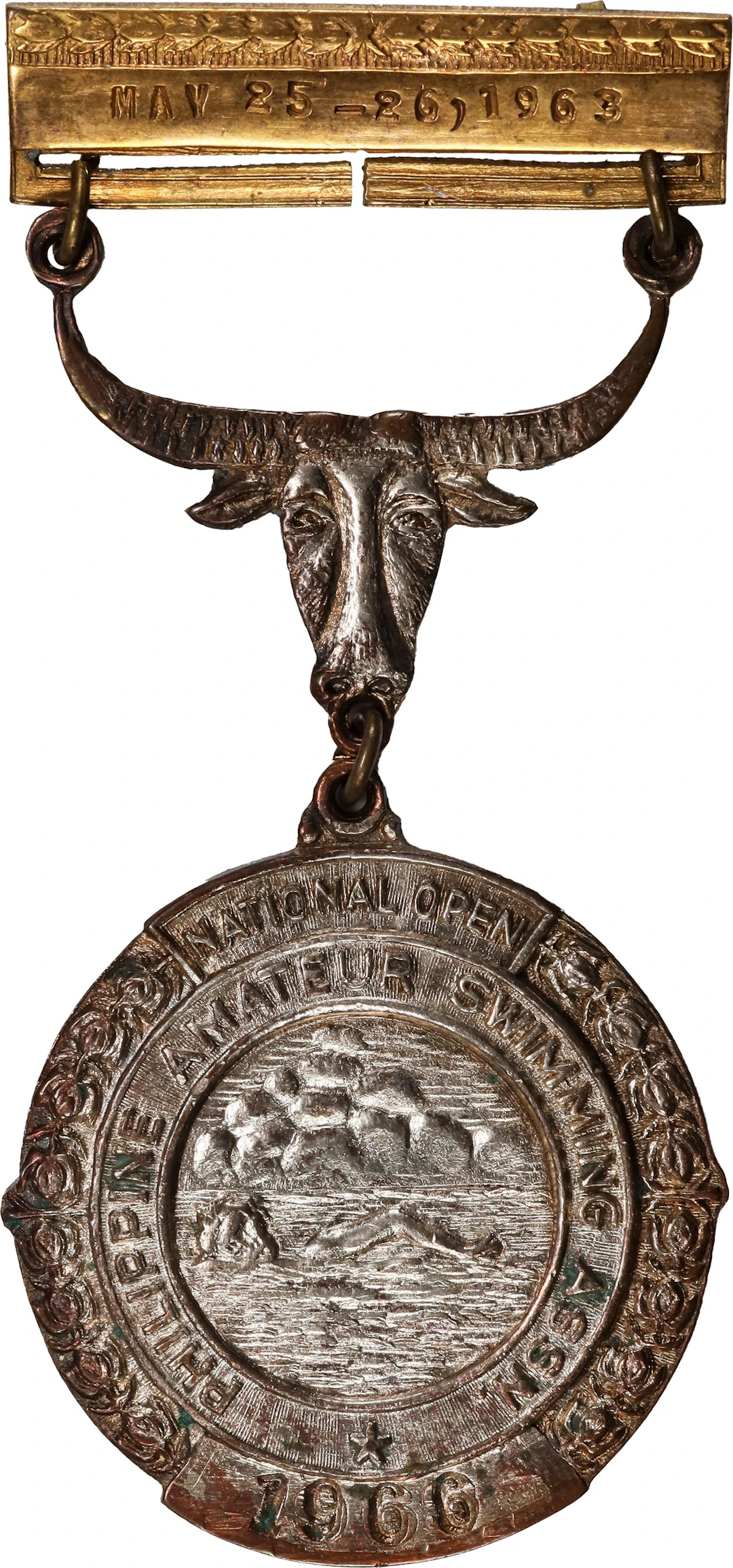 PHILIPPINES. National Open Swimming Association Silvered Bronze Medal
