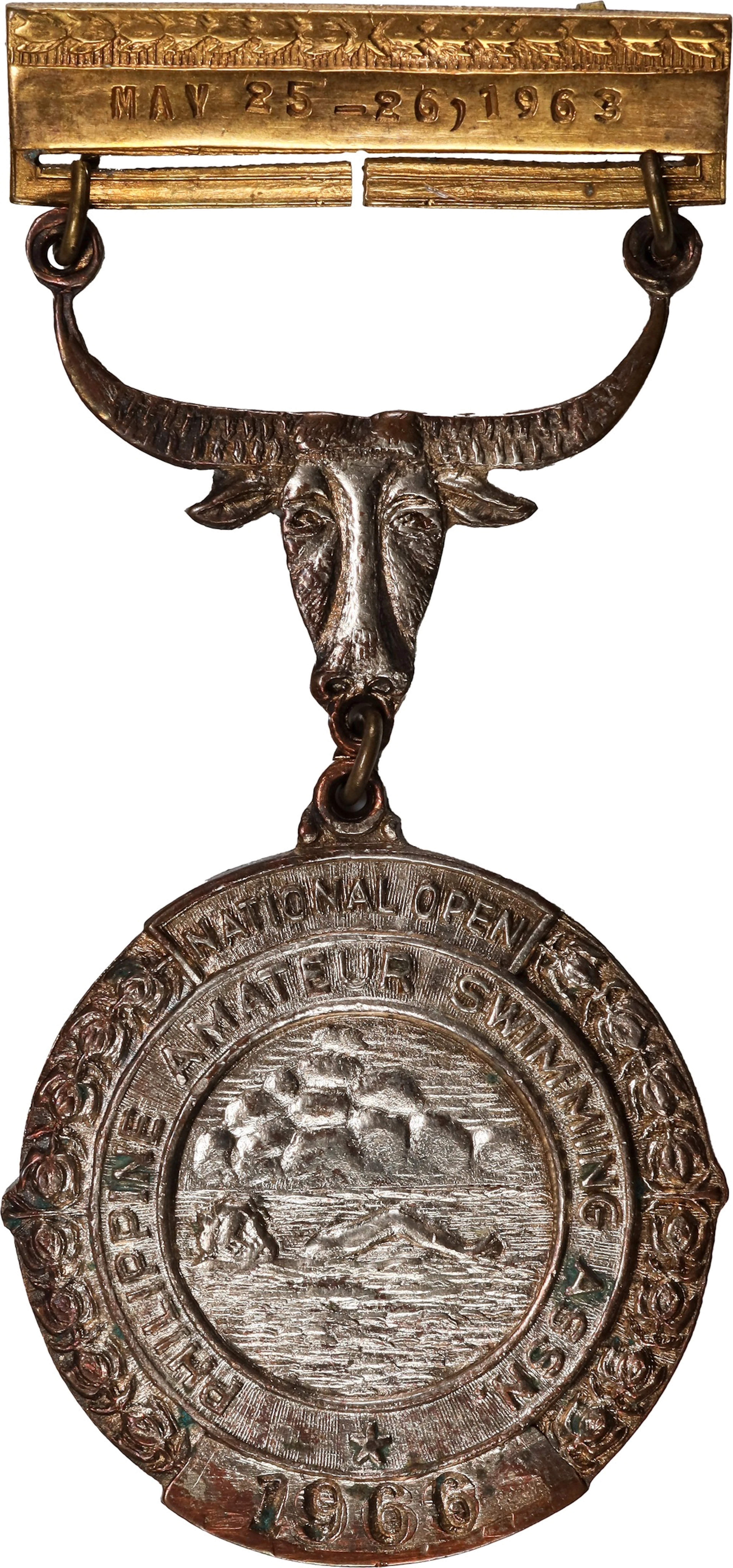 PHILIPPINES. National Open Swimming Association Silvered Bronze Medal