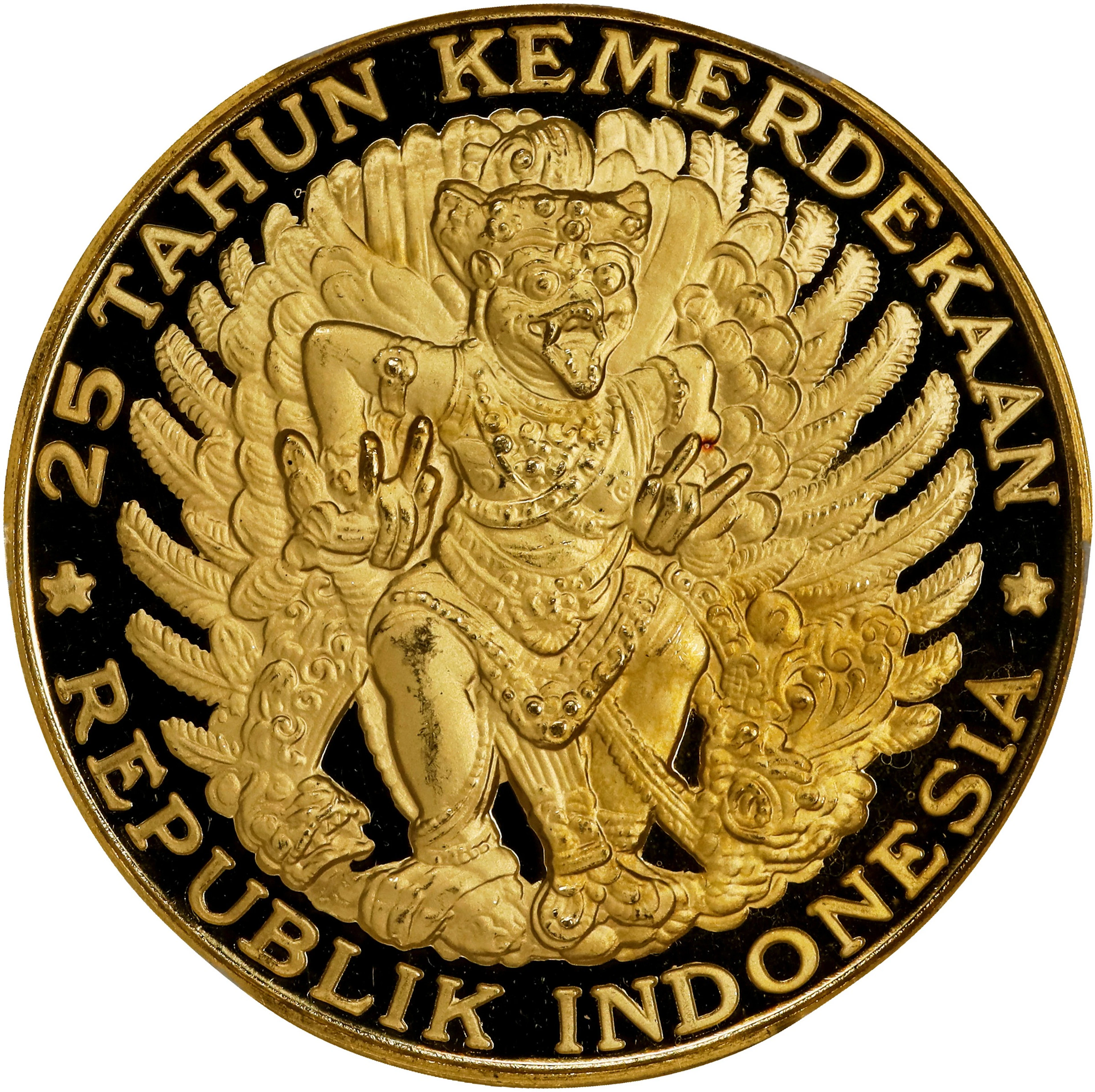 INDONESIA. 20000 Rupiah, 1970. Paris Mint. PCGS PROOF-63 Deep Cameo.