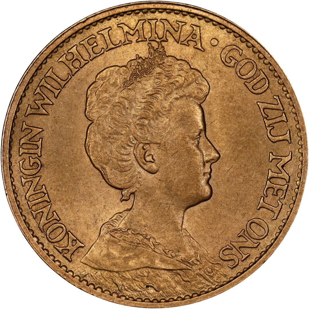 (0.195 oz, 6.065 g AGW). Netherlands. 1912 Gold 10 Gulden.