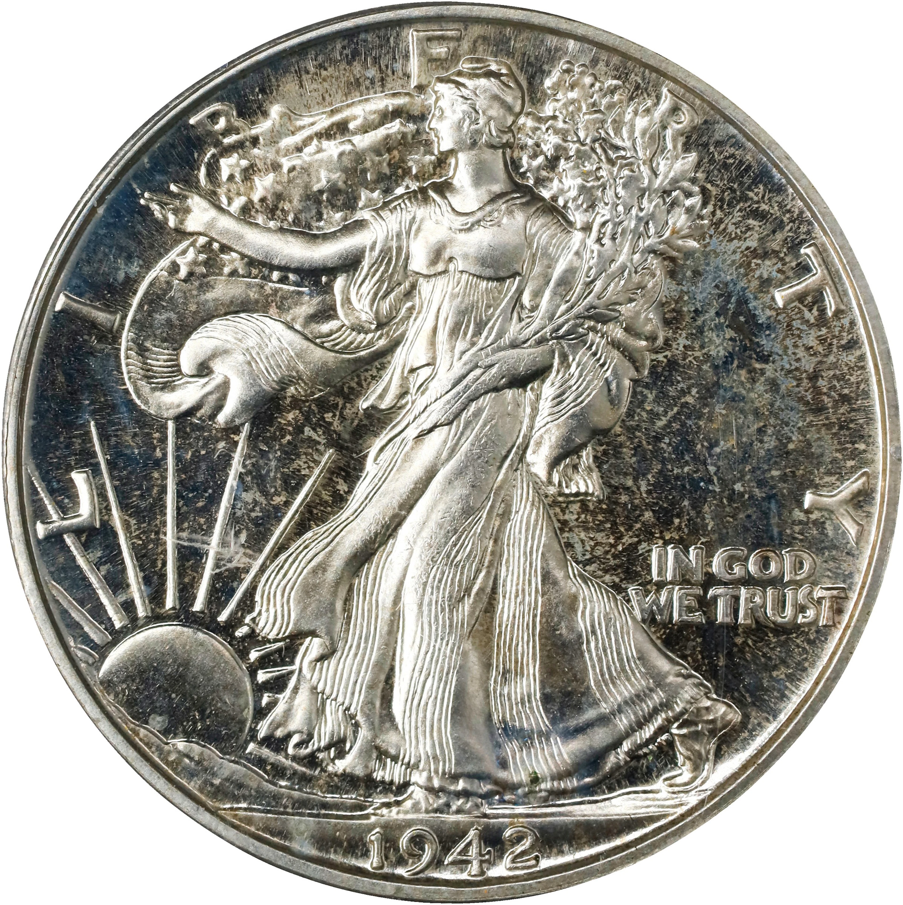 1942 Walking Liberty Half Dollar. Proof-65 (PCGS). OGH Generation 1.2 Rattler.