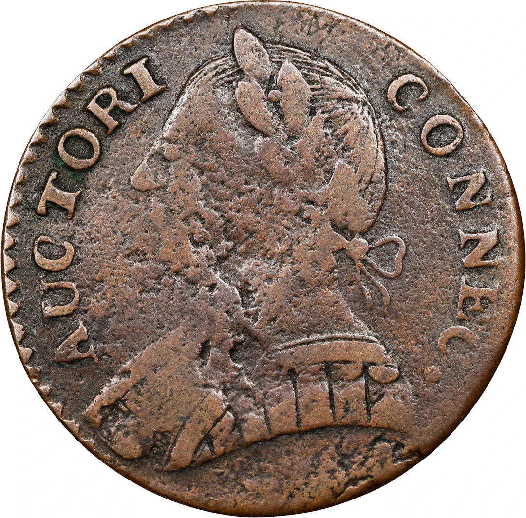 1787 Connecticut Copper. Miller 3-G.1, W-2805. Rarity-6-. Mailed Bust