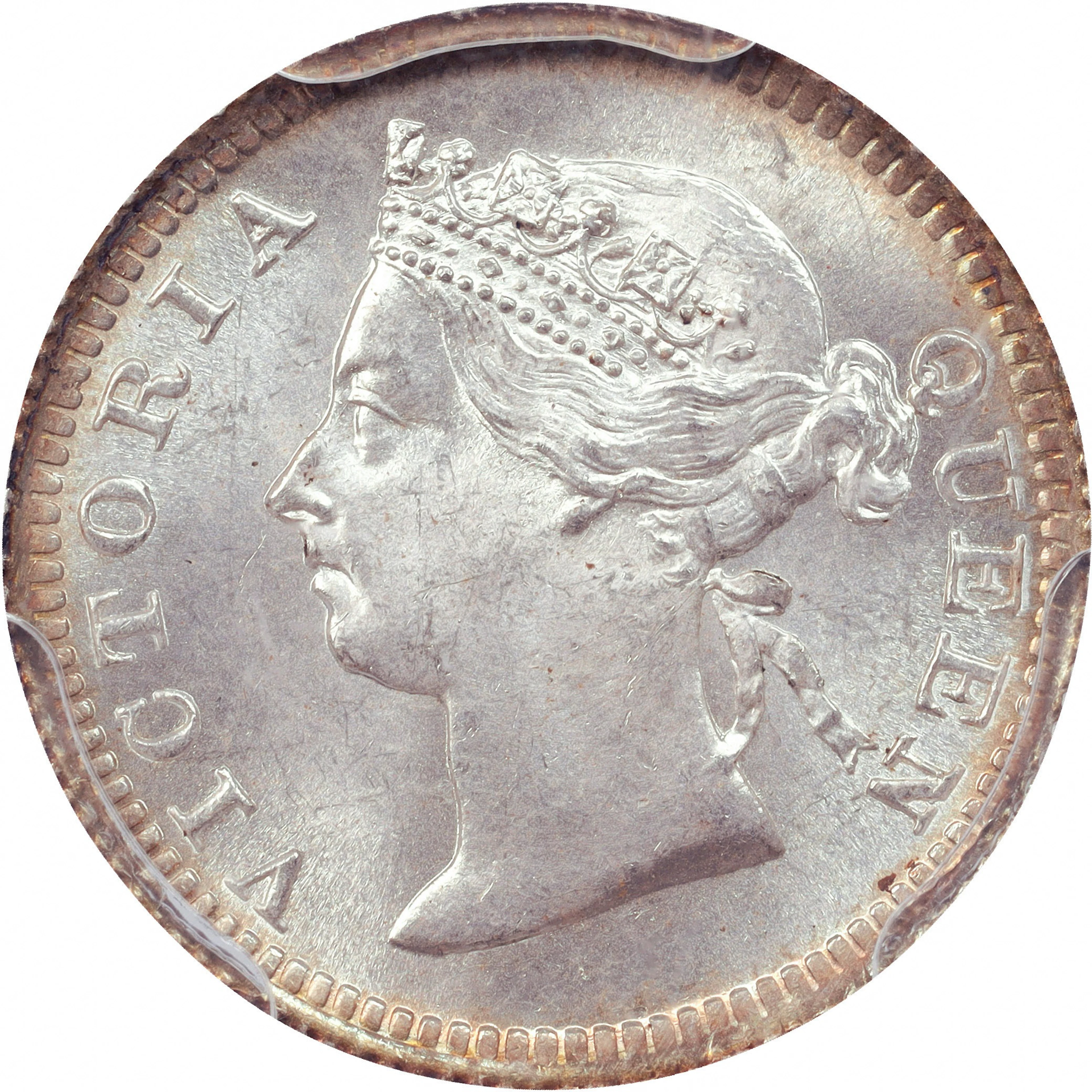 (t) HONG KONG (SAR). 5 Cents, 1901. London Mint. Victoria. PCGS MS-66.