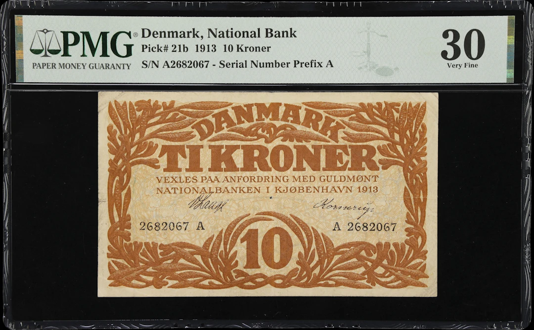 (◊) DENMARK. Nationalbanken i Kjobenhavn. 10 Kroner, 1913. P-21b.