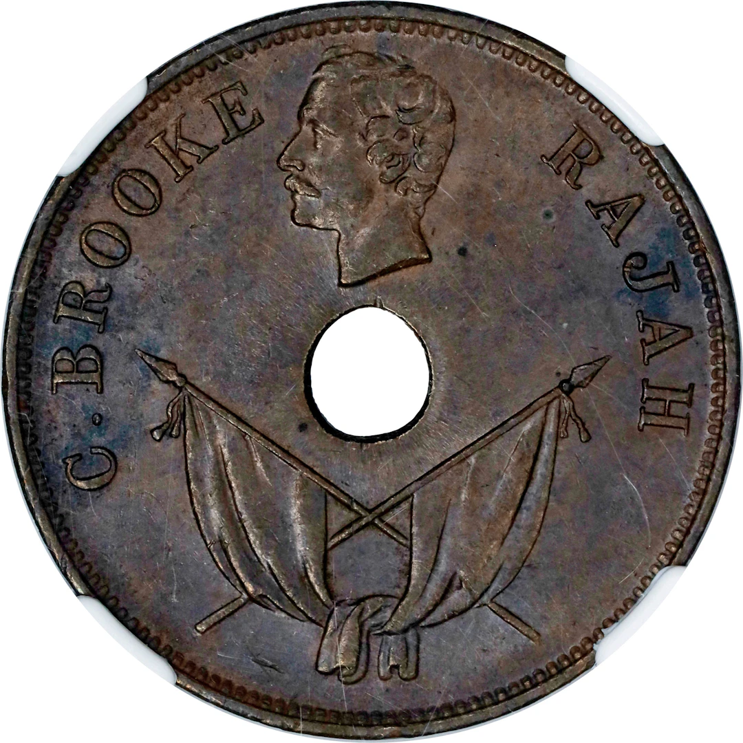 SARAWAK. Cent, 1892-H. Birmingham (Heaton) Mint. Charles J. Brooke.
