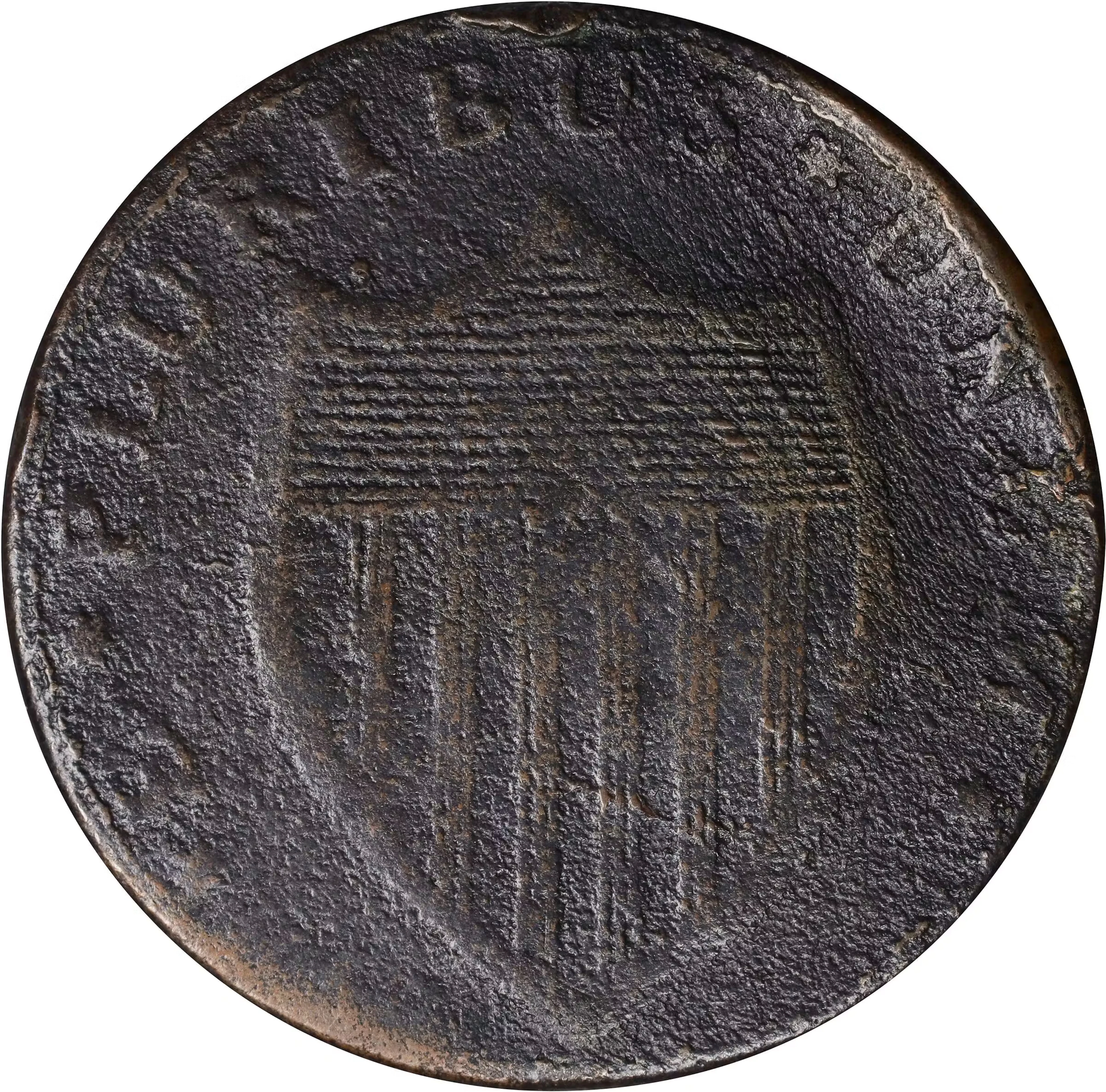 1786 New Jersey Copper. Maris 14-J, W-4810. Rarity-1. Straight Plow