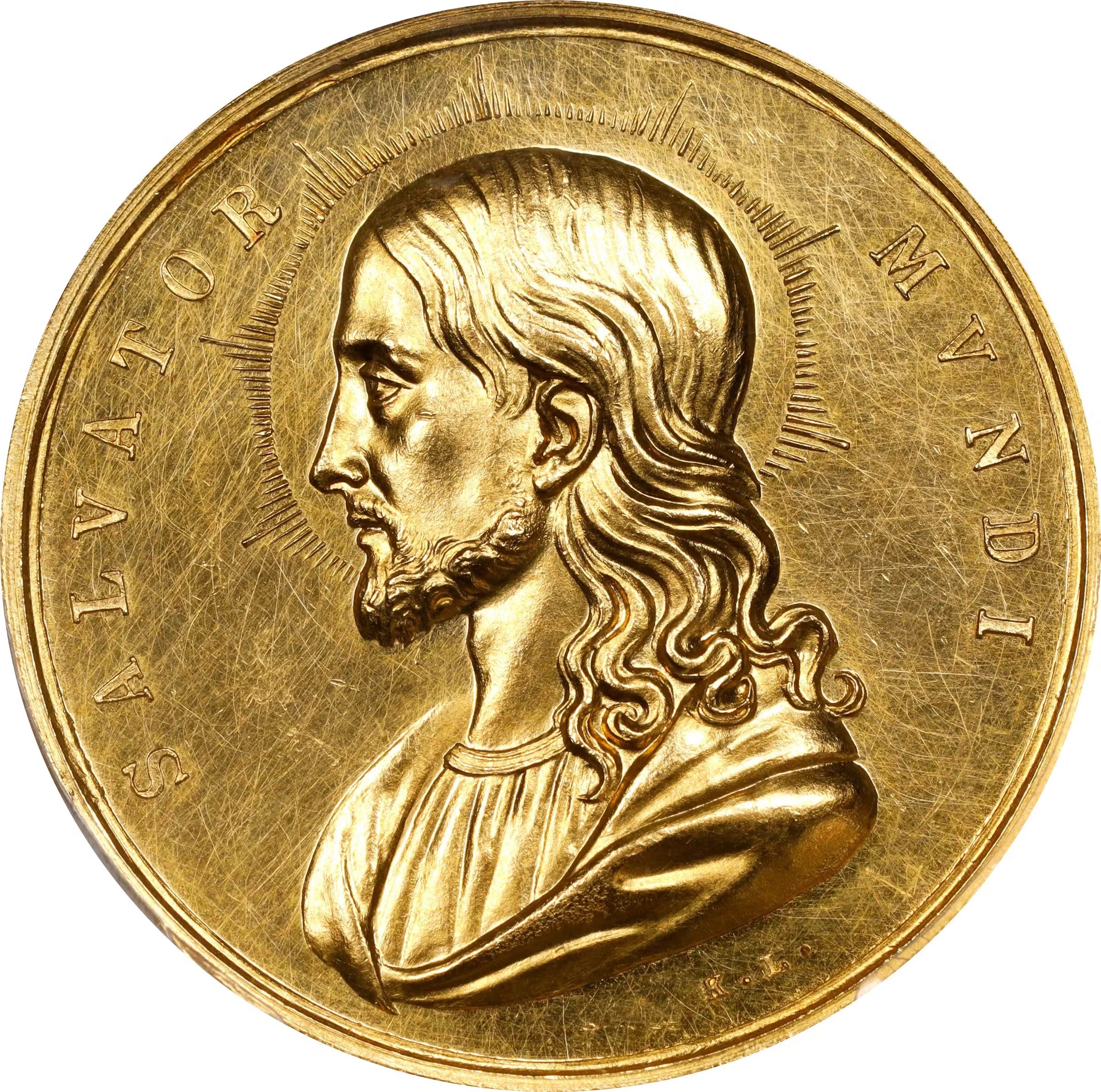 AUSTRIA. Salvator Mundi/Vienna City View Gold Medal of 6 Ducats Weight