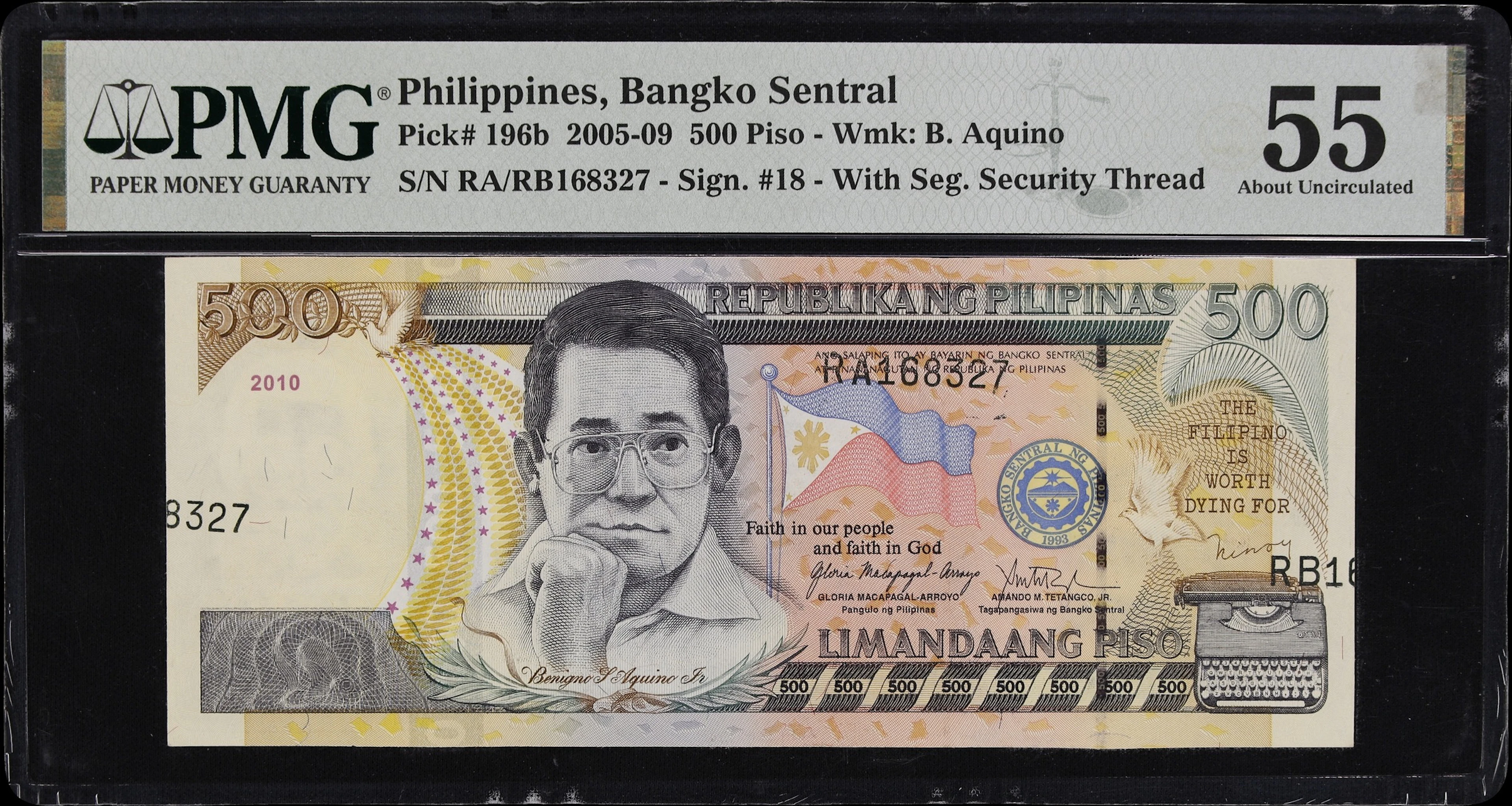 PHILIPPINES. Bangko Sentral ng Pilipinas. 500 Piso, 2010. P-196b.