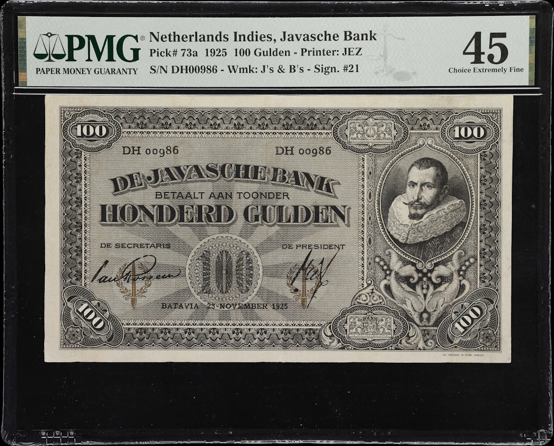 NETHERLANDS INDIES. Javasche Bank. 100 Gulden, 23.11.1925. P-73a.