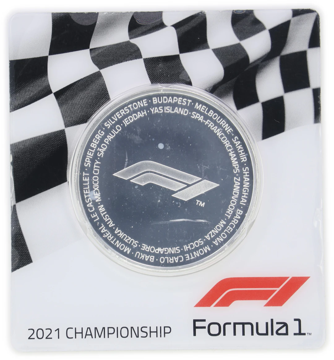 (2.5 oz, 77.76 g ASW). Solomon Islands. 2021 Formula 1 Silver $5. Proof.