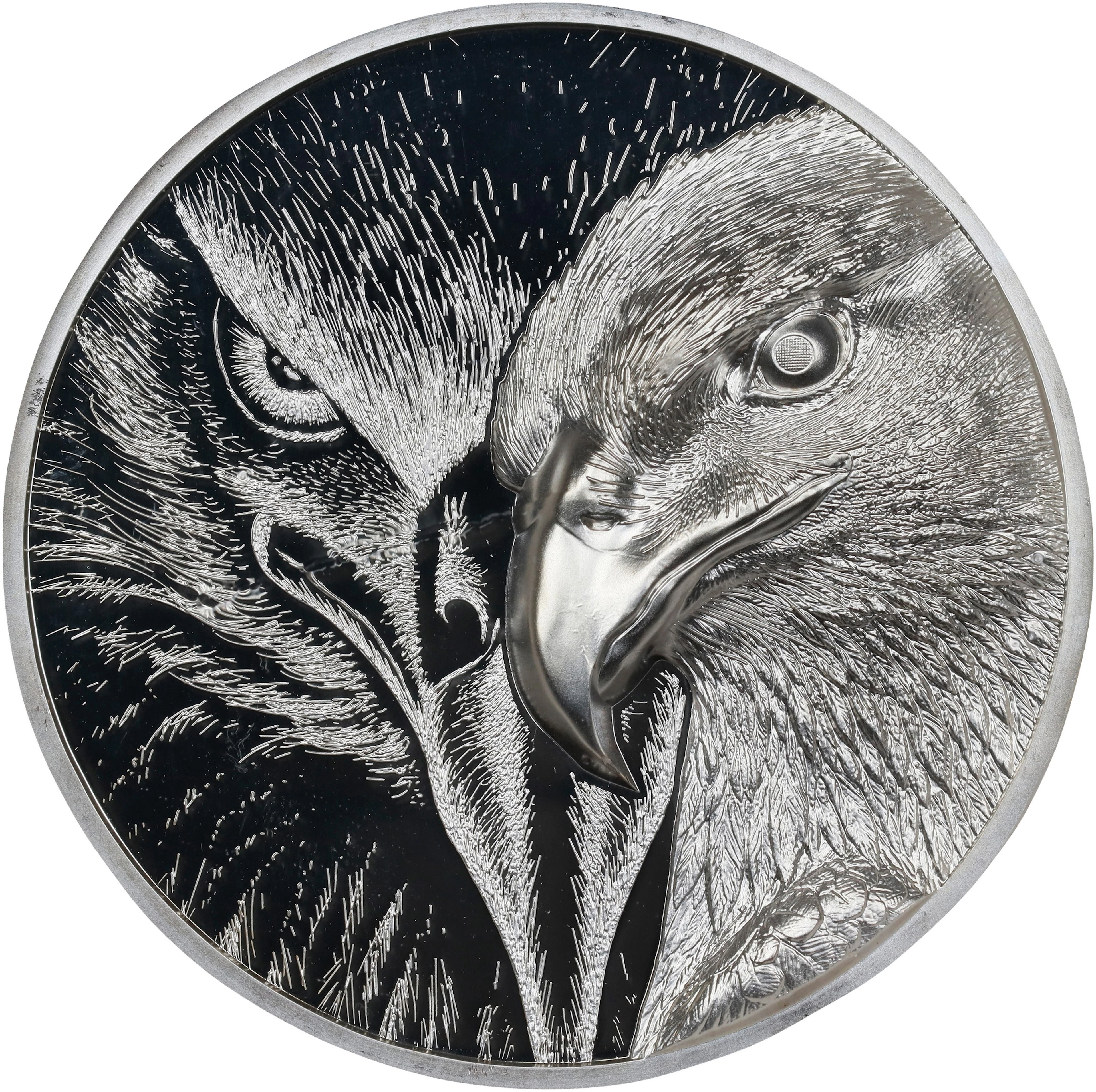 MONGOLIA. Majestic Eagle Silver Ultra High Relief 2000 Togrog, 2020.