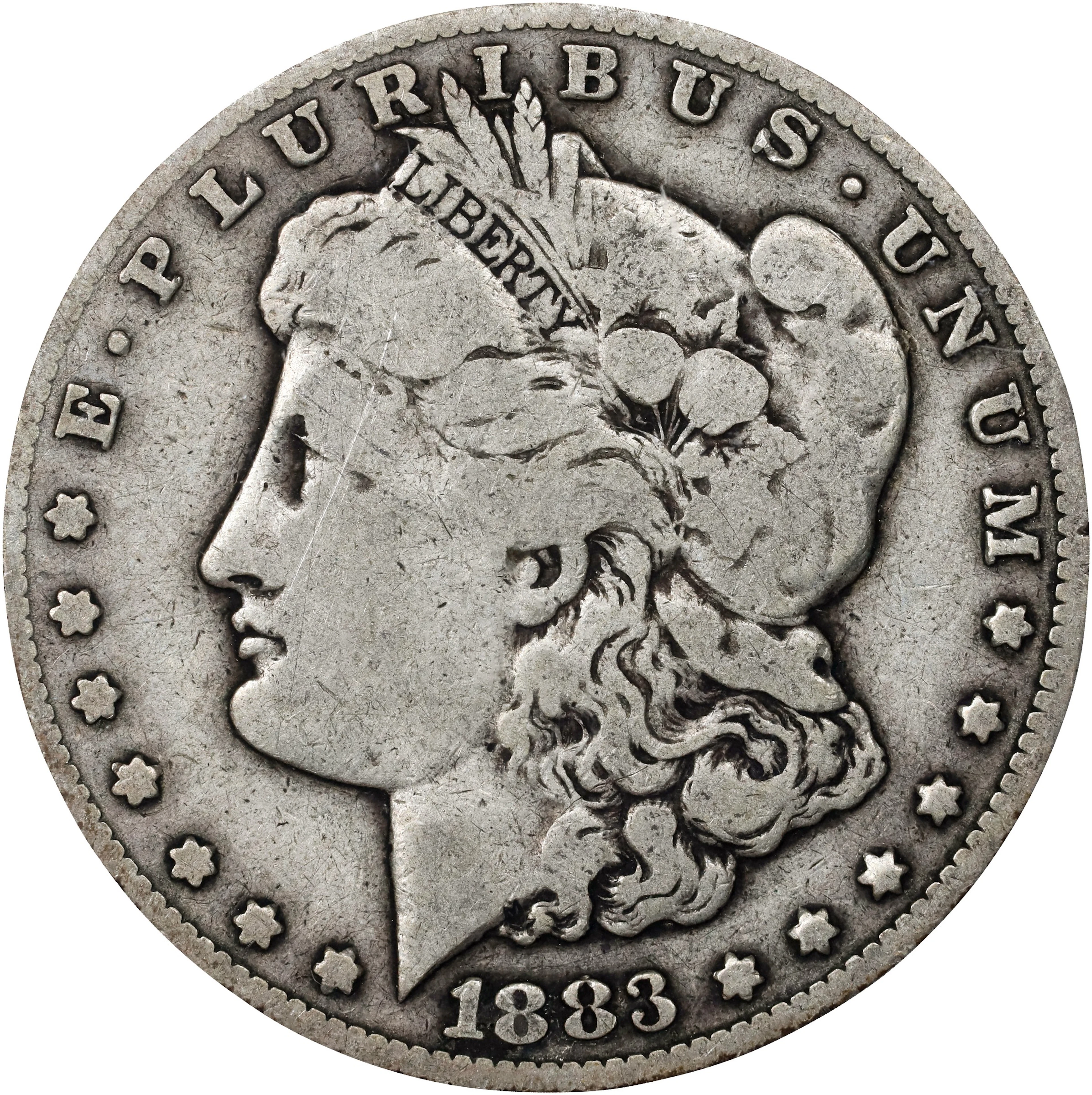 1883-CC Morgan Silver Dollar. VG-8 (PCGS).