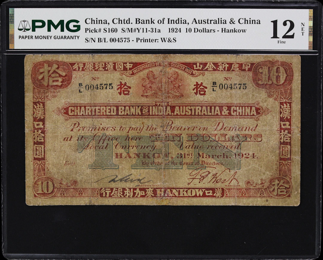 (t) CHINA--FOREIGN BANKS. Chartered Bank of India, Australia, & China.